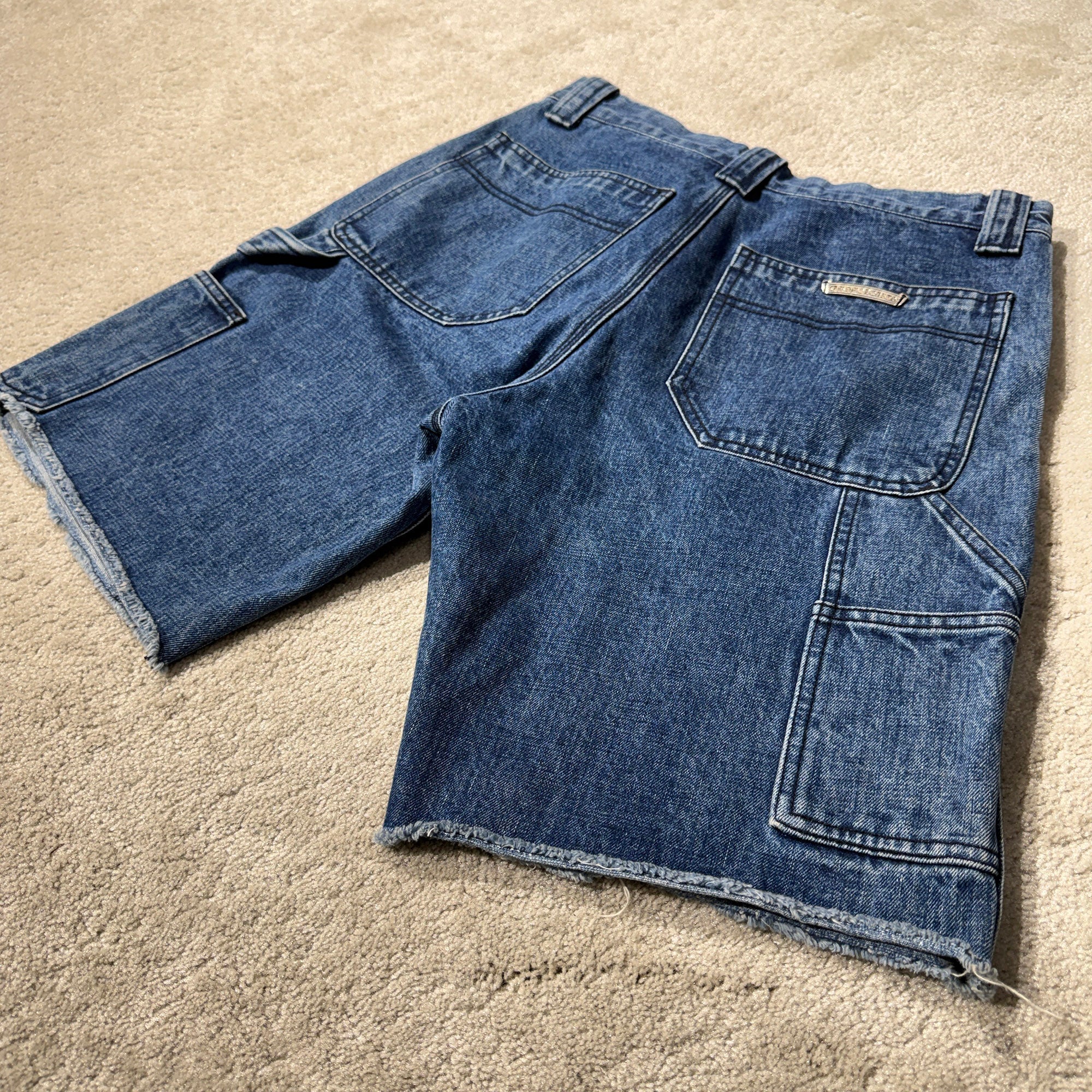 CHROME HEARTS Carpenter Cross Ball Button Denim Shorts Size 32 クロムハーツ カーペンター クロスボールボタン デニムショーツ サイズ32