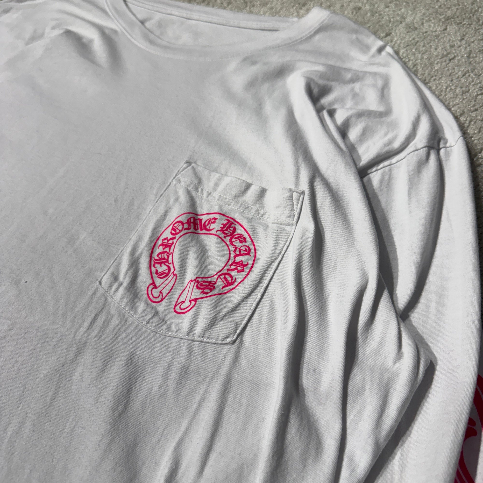 CHROME HEARTS 2025SS Floral Cross Horseshoe Long Sleeve Tee Size XXL クロムハーツ フローラルクロス ホースシュー ロングスリーブTシャツ サイズXXL