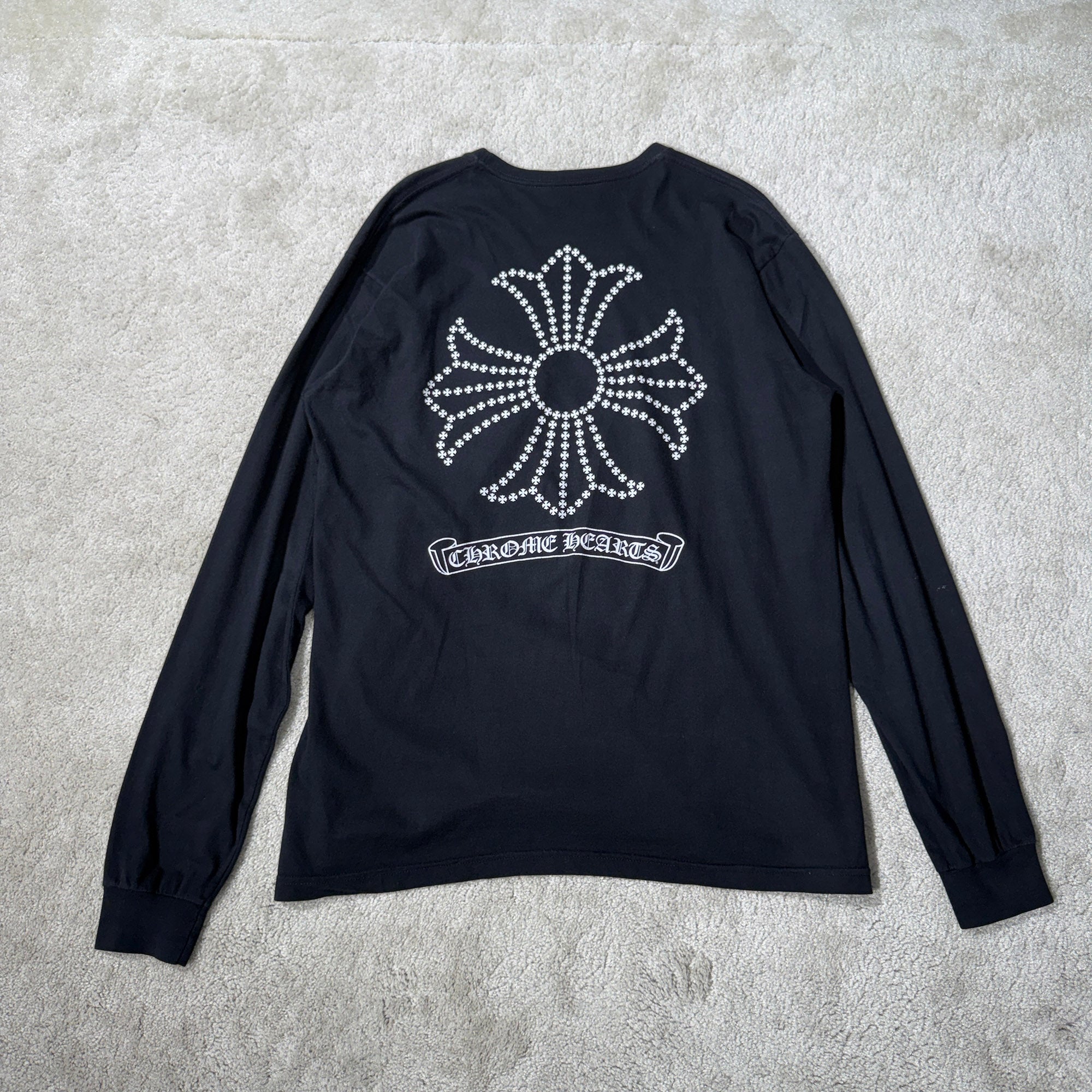 CHROME HEARTS CH Plus Scroll Long Sleeve Tee Size XL クロムハーツ CHプラス スクロール ロングスリーブＴシャツ サイズXL