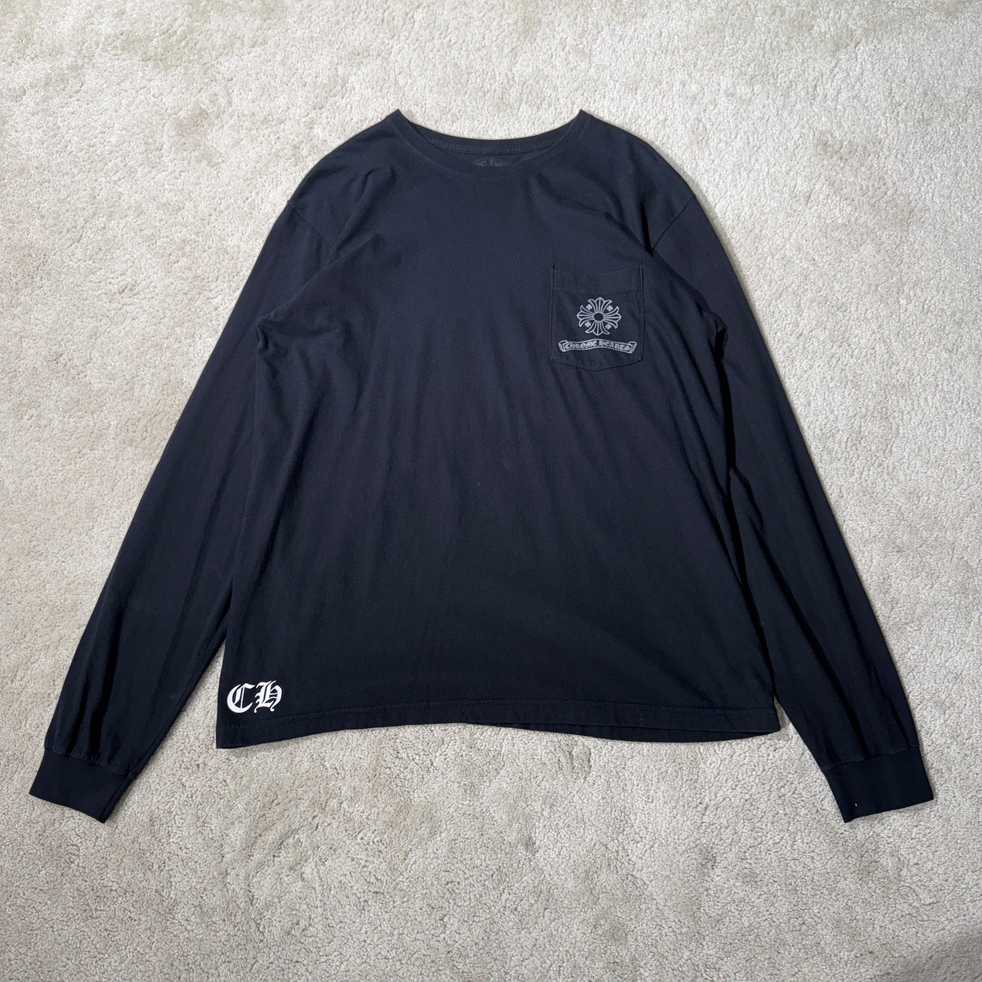 CHROME HEARTS CH Plus Block Cross Long Sleeve Tee Size XL クロムハーツ CHクロス ブロッククロス ロングスリーブTシャツ サイズXL