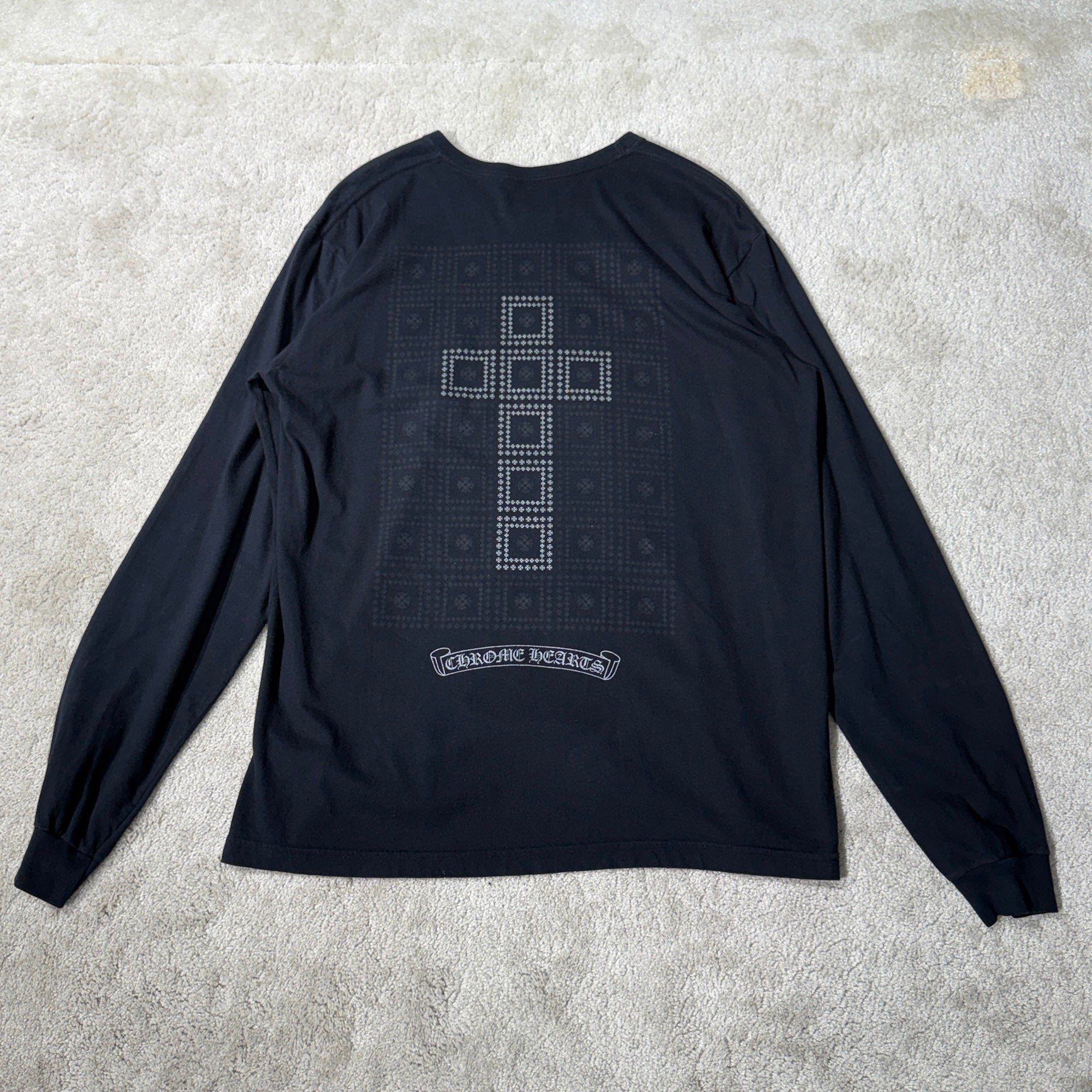 CHROME HEARTS CH Plus Block Cross Long Sleeve Tee Size XL クロムハーツ CHクロス ブロッククロス ロングスリーブTシャツ サイズXL