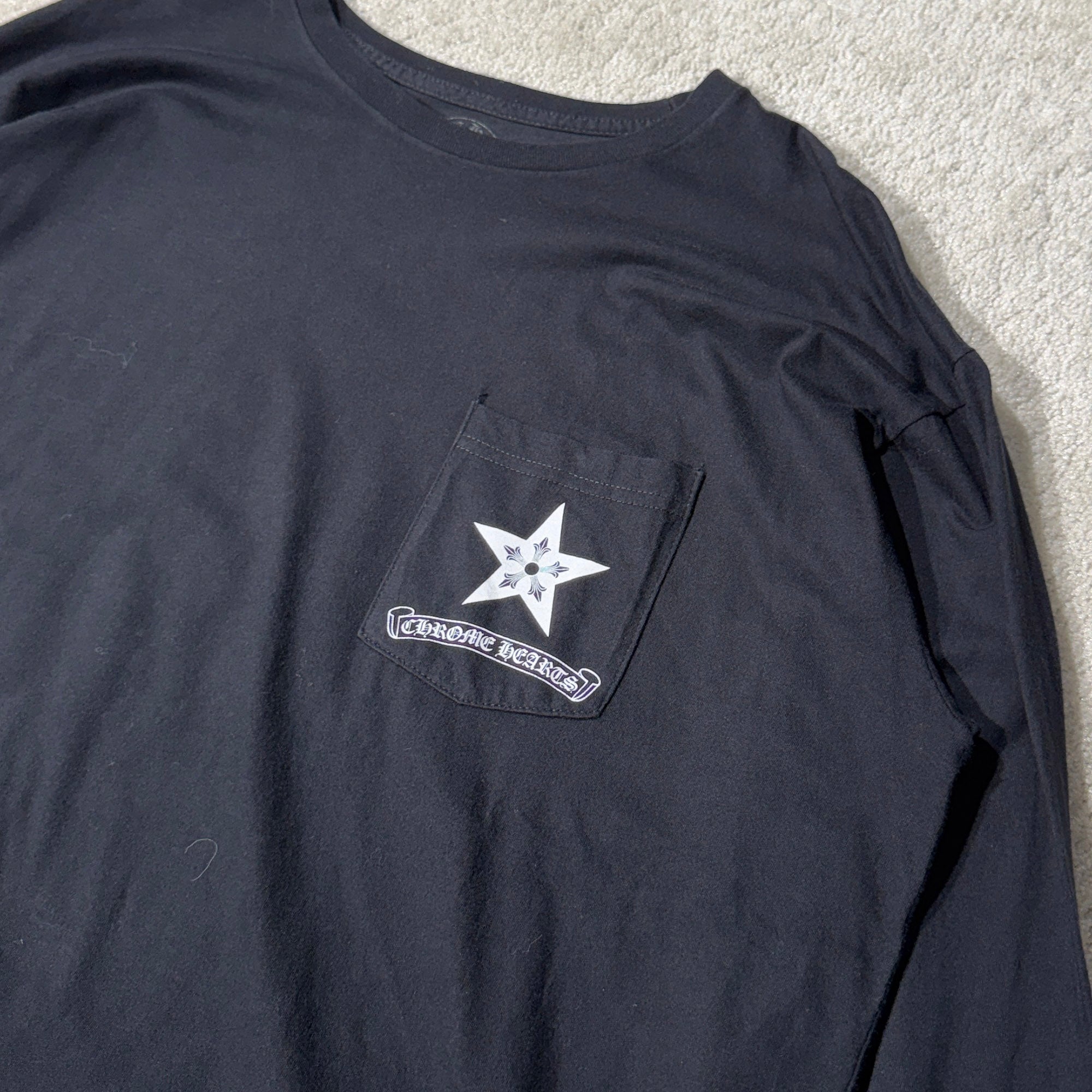 CHROME HEARTS CH Star Long Sleeve Tee Size XXL クロムハーツ CHスター ロングスリーブＴシャツ サイズXXL