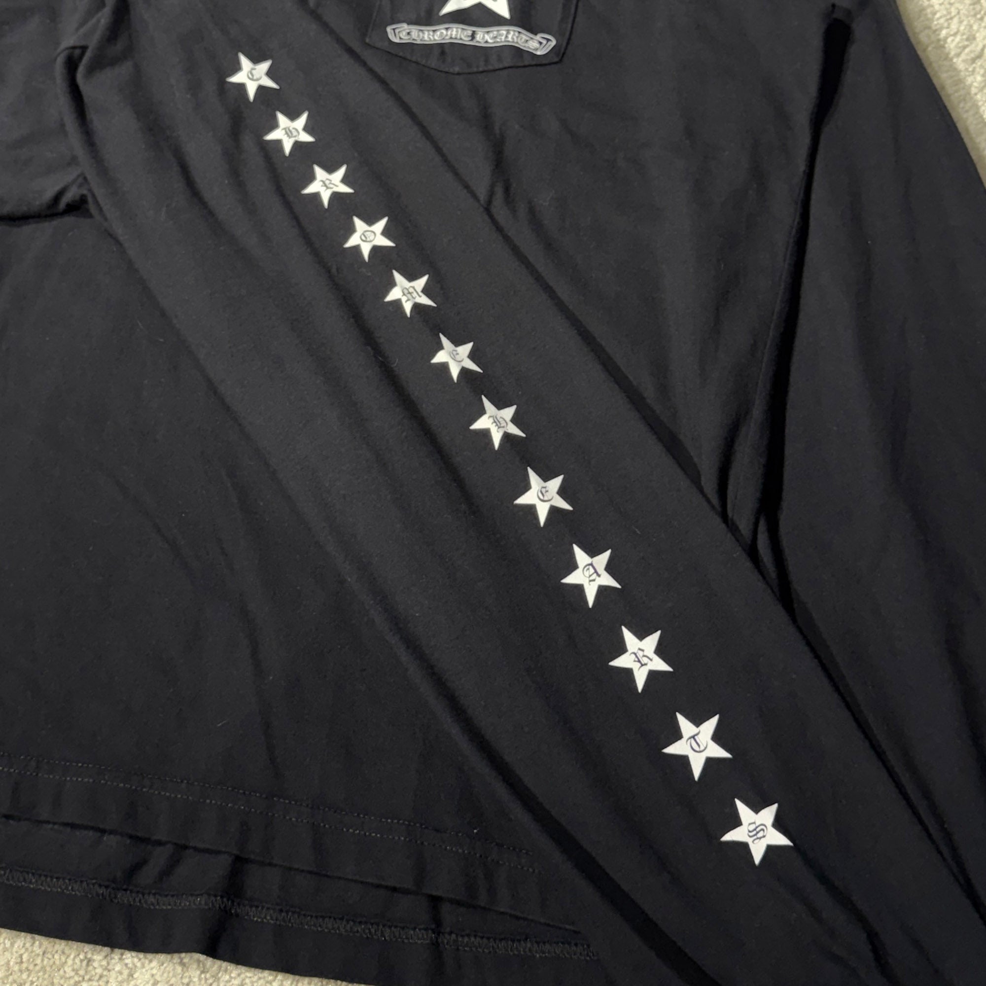 CHROME HEARTS CH Star Long Sleeve Tee Size XXL クロムハーツ CHスター ロングスリーブＴシャツ サイズXXL
