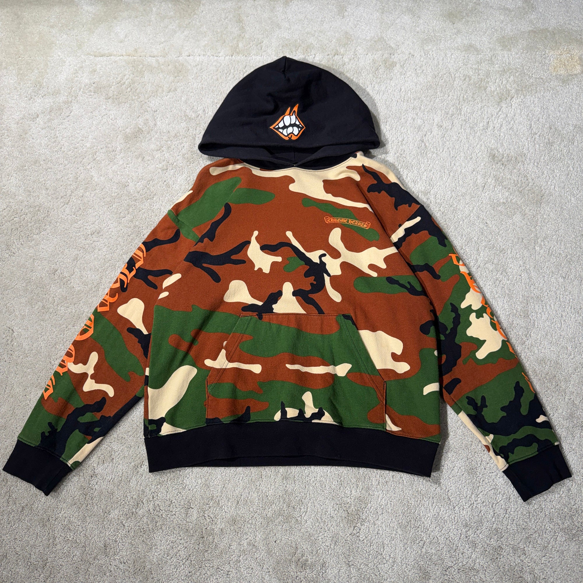 CHROME HEARTS × MATTY BOY 2022SS PPO CAUTION Pullover Hoodie Size XL クロムハーツ × マッティボーイ コーション プルオーバーフーディ サイズXL