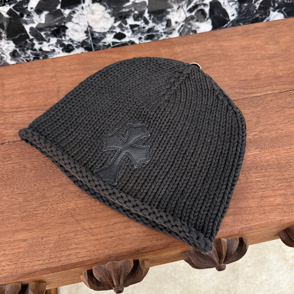 CHROME HEARTS 1 Cross Leather Patch Beanie クロムハーツ 1クロス レザーパッチ ビーニー