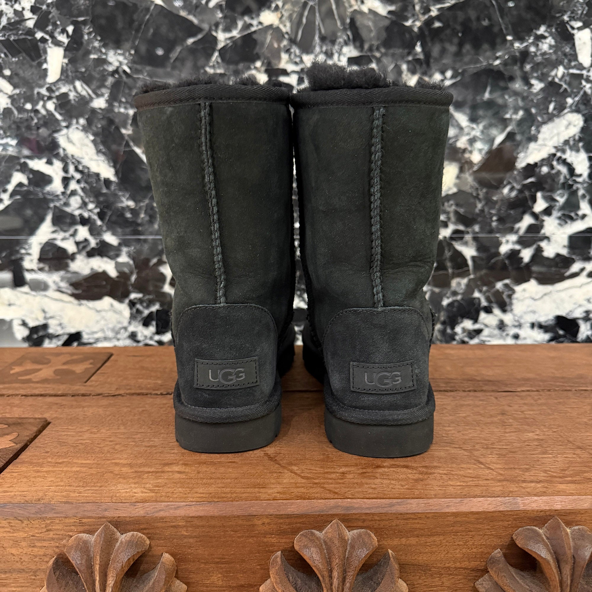 CHROME HEARTS × UGG Custom Suede Leather Shearling Boots Size JP23.0cm クロムハーツ×アグー カスタム スエードレザー ムートンブーツ サイズJP23.0cm