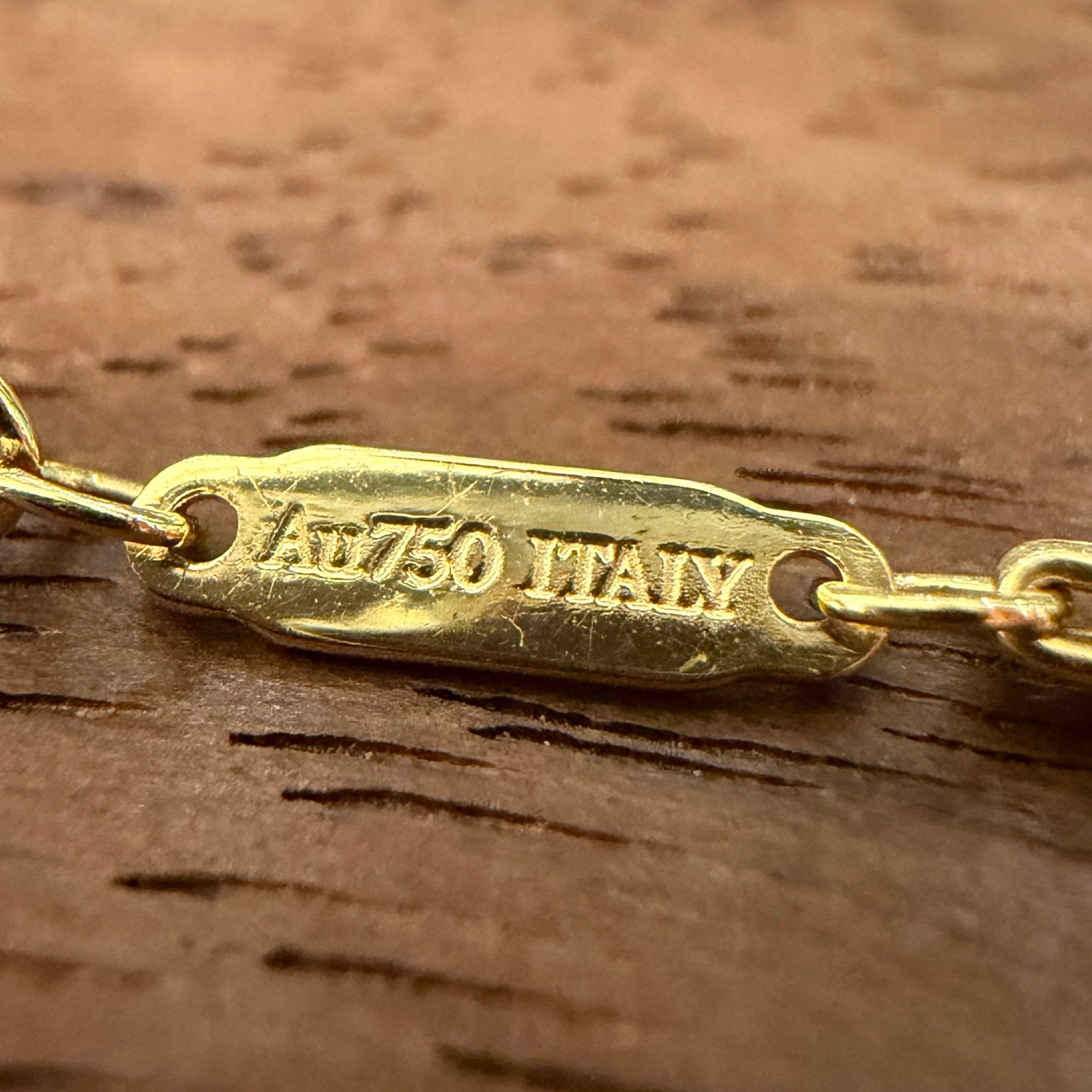 Tiffany Co. 18K YG Hard Wear Large Double Link Pendant Necklace 63364223 Size 16 Inch ティファニー 18K イエローゴールド ハード ウェア ラージダブル リンク ペンダント ネックレス サイズ16インチ