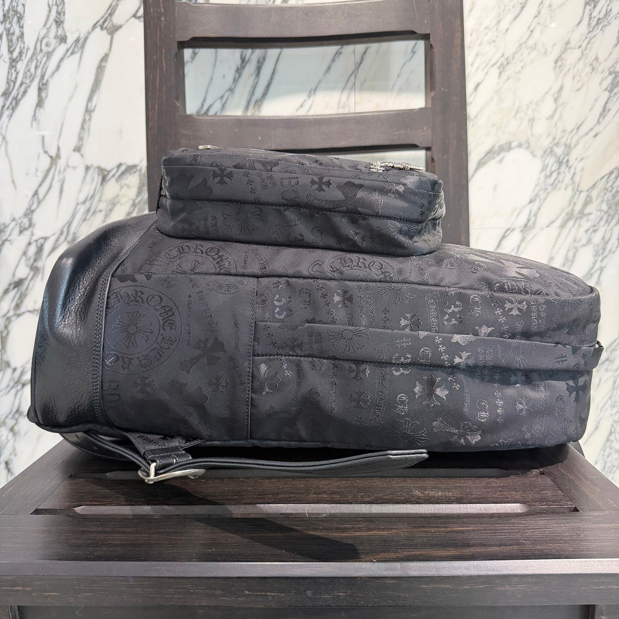 CHROME HEARTS 7th Grade Nylon Multi Logo Stencil Backpack クロムハーツ セブンスグレード ナイロン マルチ ロゴ ステンシル バックパック