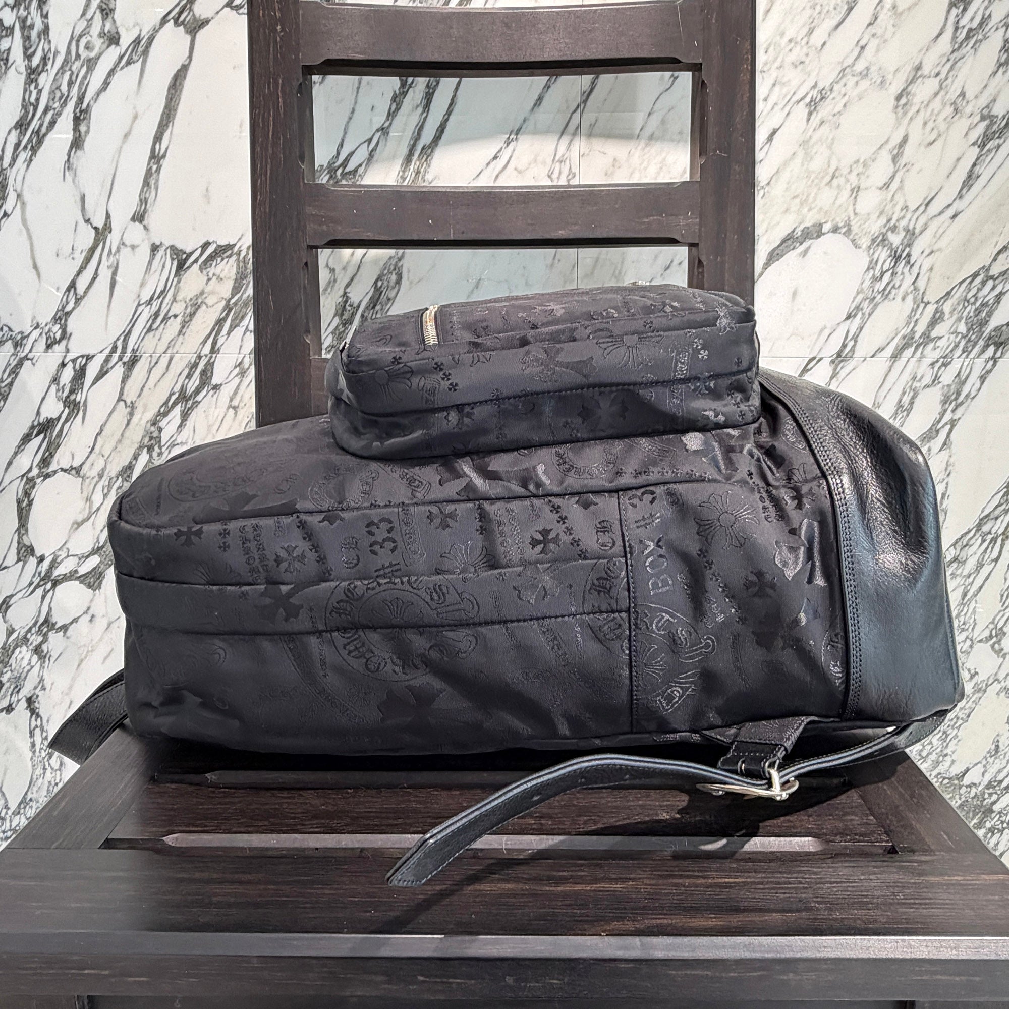 CHROME HEARTS 7th Grade Nylon Multi Logo Stencil Backpack クロムハーツ セブンスグレード ナイロン マルチ ロゴ ステンシル バックパック