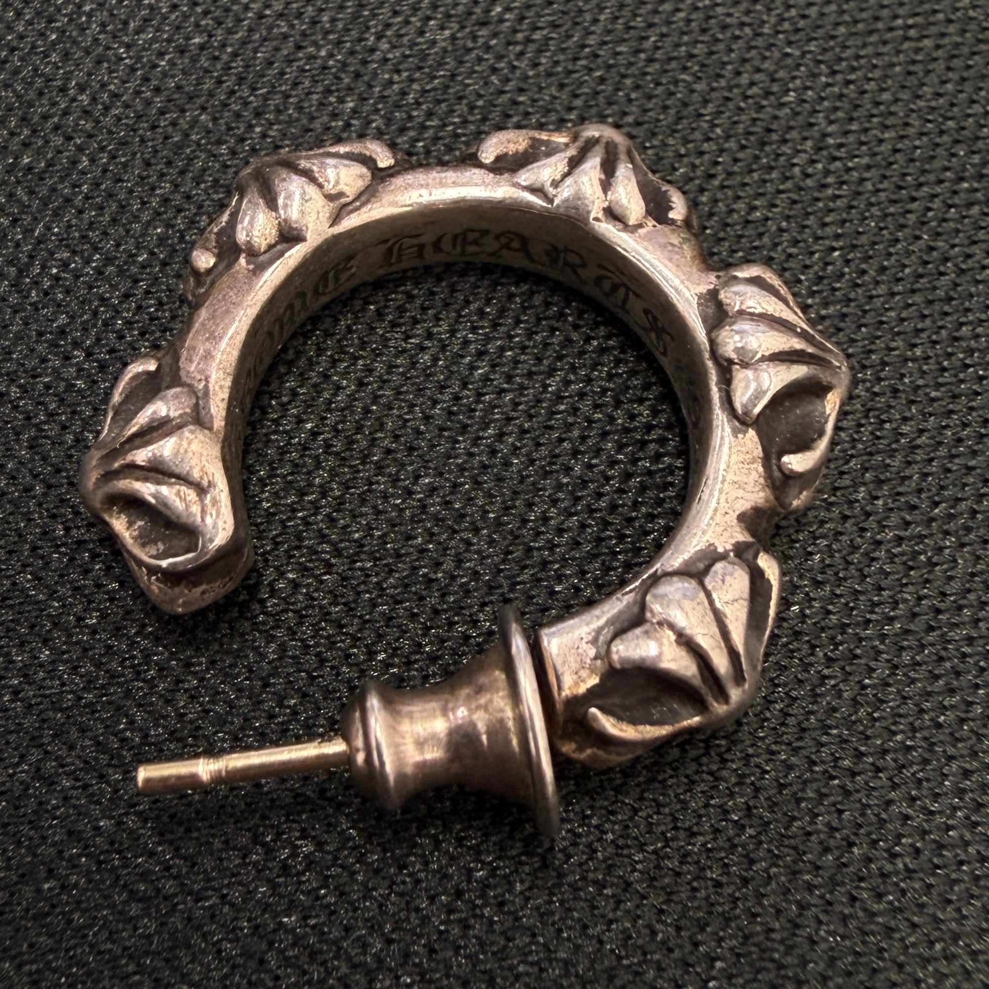 CHROME HEARTS CH CROSS HOOP Earring クロムハーツ CHクロス フープ