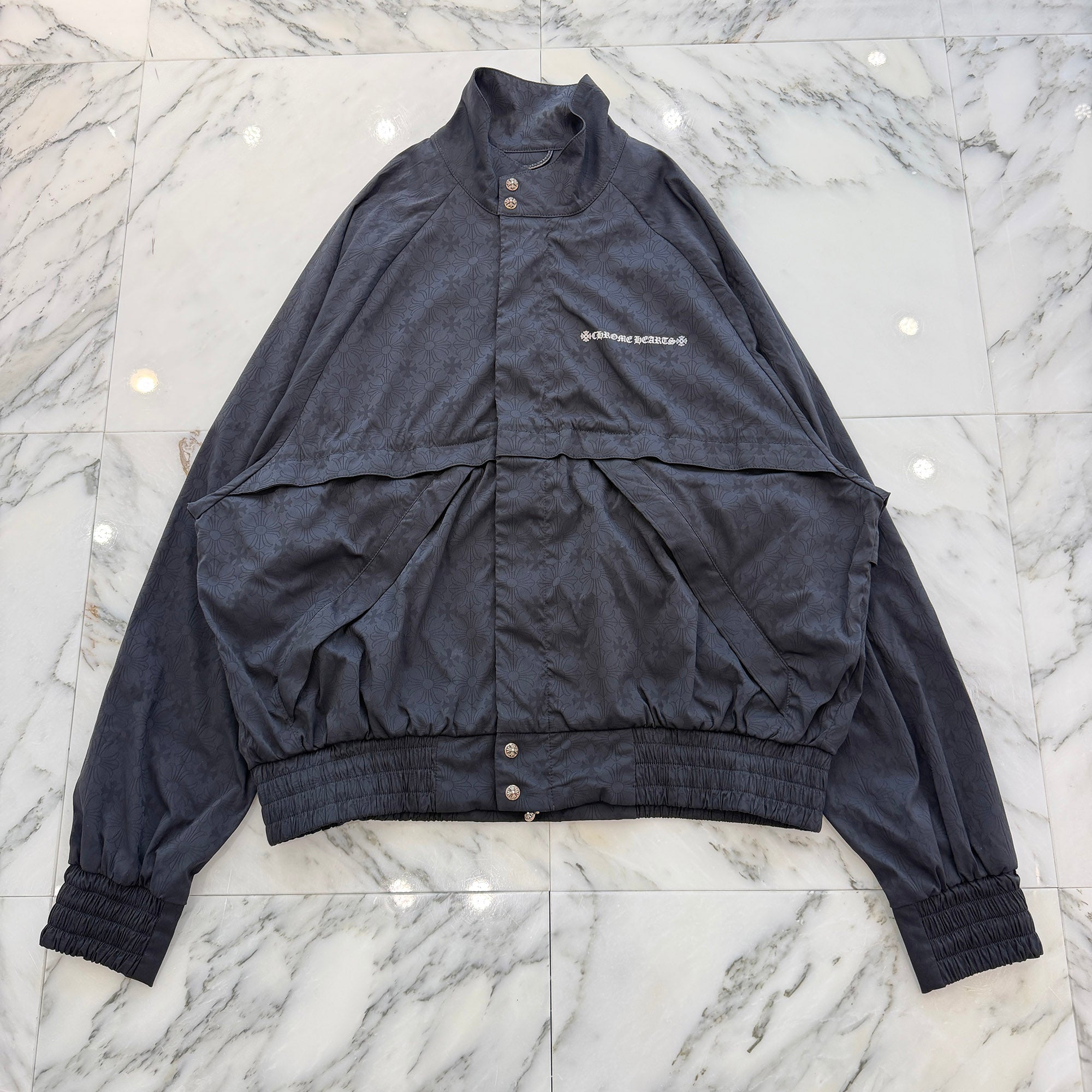 CHROME HEARTS Y NOT U Match Point Back USA Arch Logo Nylon Jacket Size M クロムハーツ ワイノット Uマッチポイント バックUSAアーチロゴ ナイロンジャケット サイズM