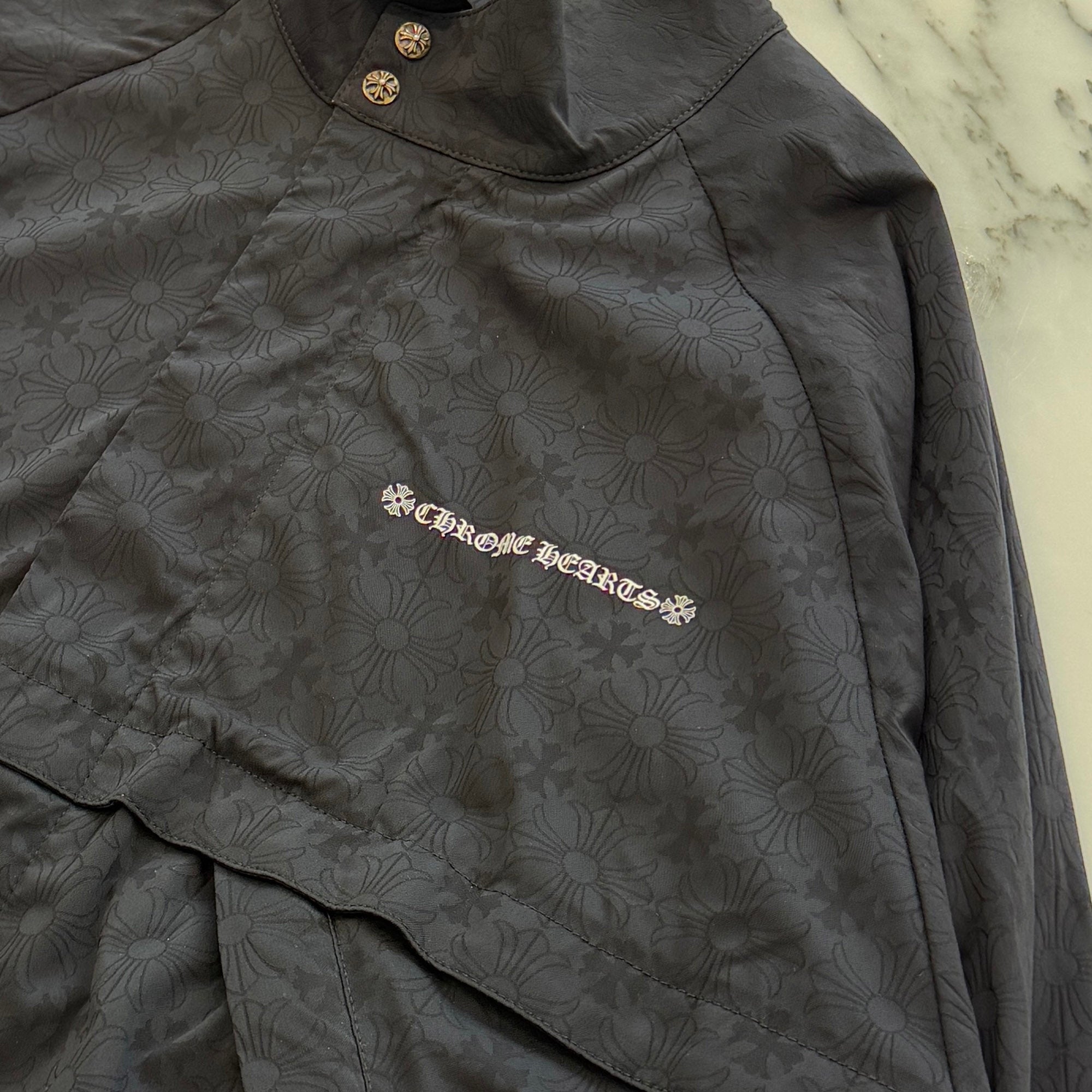 CHROME HEARTS Y NOT U Match Point Back USA Arch Logo Nylon Jacket Size M クロムハーツ ワイノット Uマッチポイント バックUSAアーチロゴ ナイロンジャケット サイズM