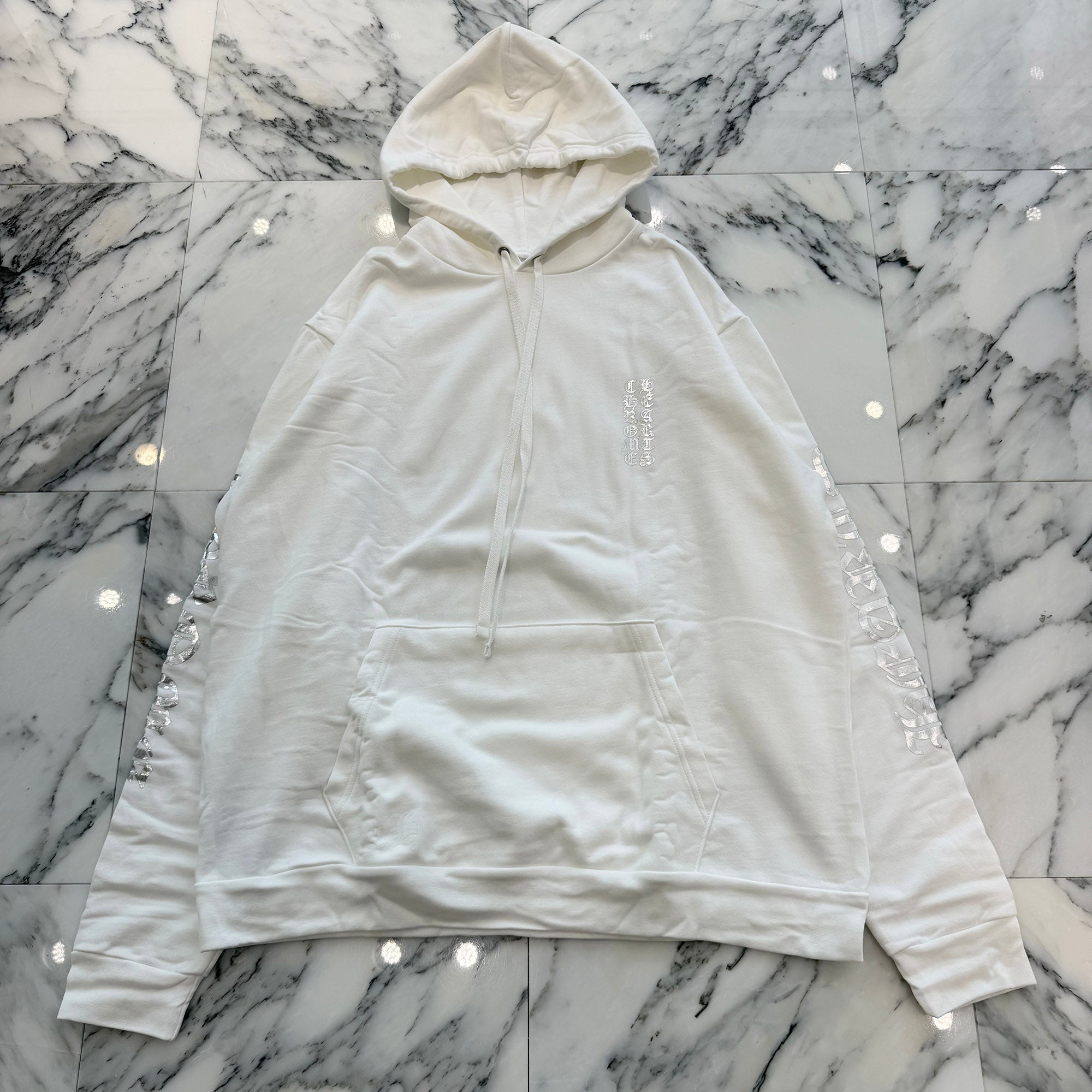 CHROME HEARTS ONLINE Limited Vertical Logo Pullover Hoodie Size XL クロムハーツ オンライン限定 バーティカルロゴ プルオーバーフーディー サイズXL