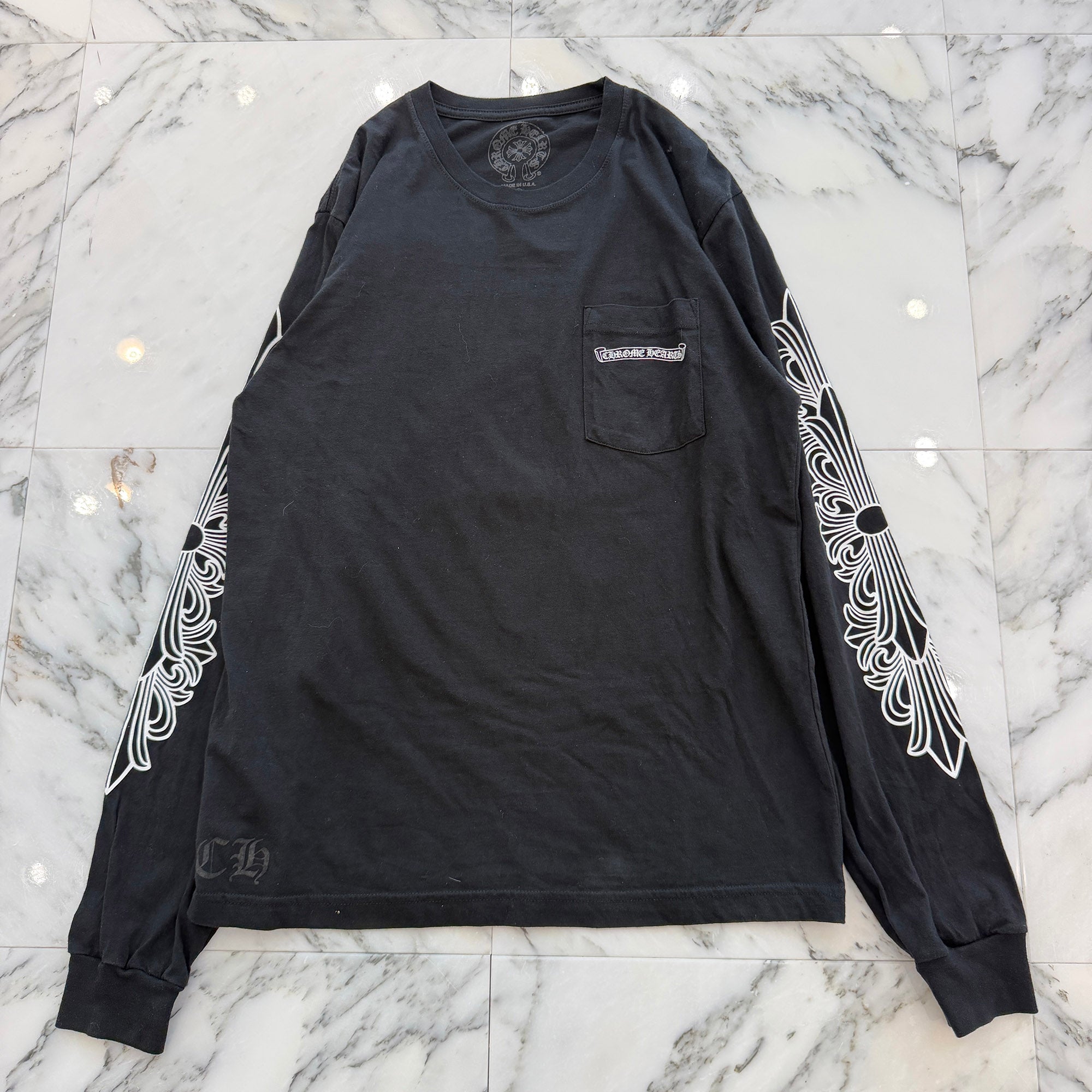 CHROME HEARTS Dagger Eye Chart Long Sleeve Tee Size L クロムハーツ ダガー アイチャート ロングスリーブ Tシャツ サイズL