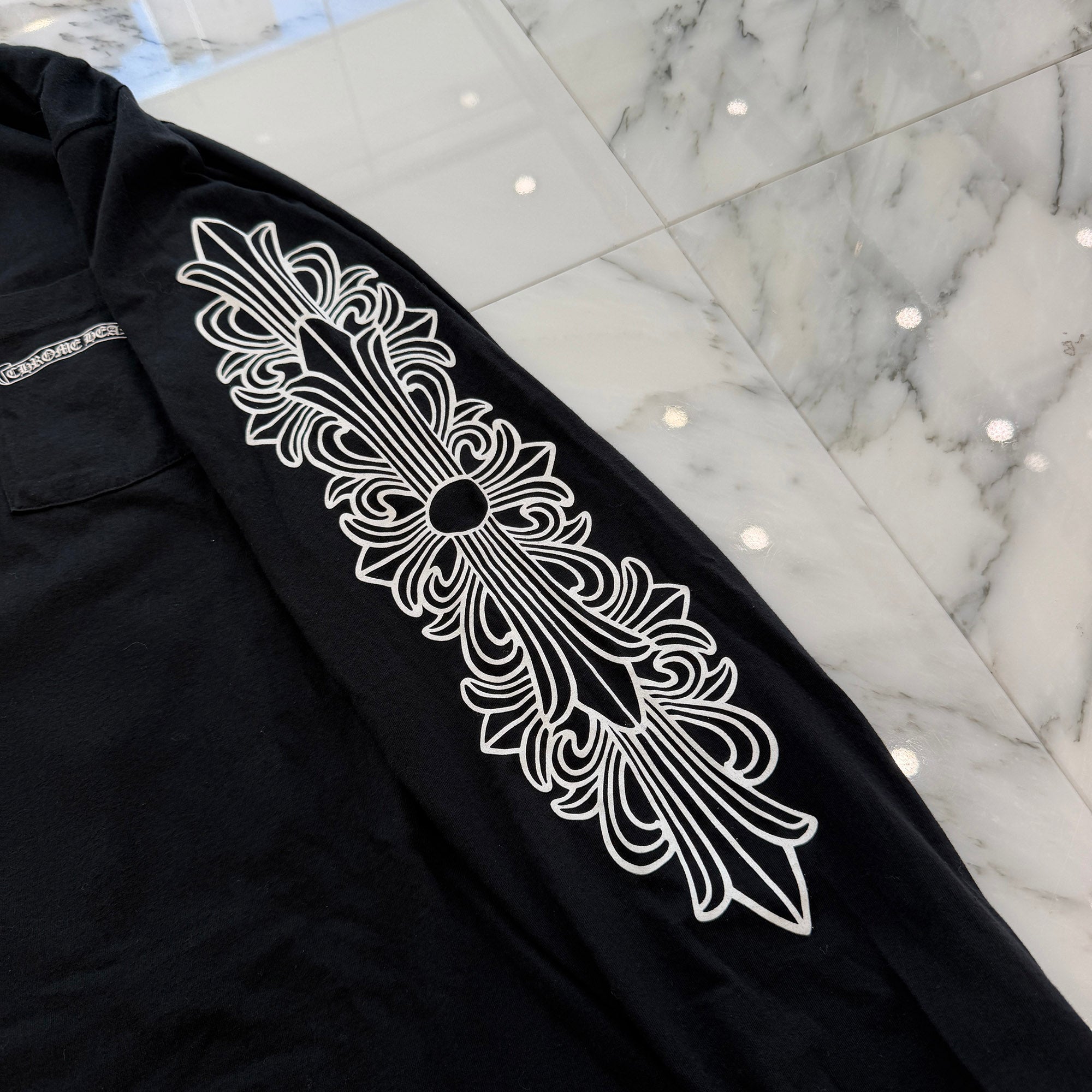 CHROME HEARTS Dagger Eye Chart Long Sleeve Tee Size L クロムハーツ ダガー アイチャート ロングスリーブ Tシャツ サイズL