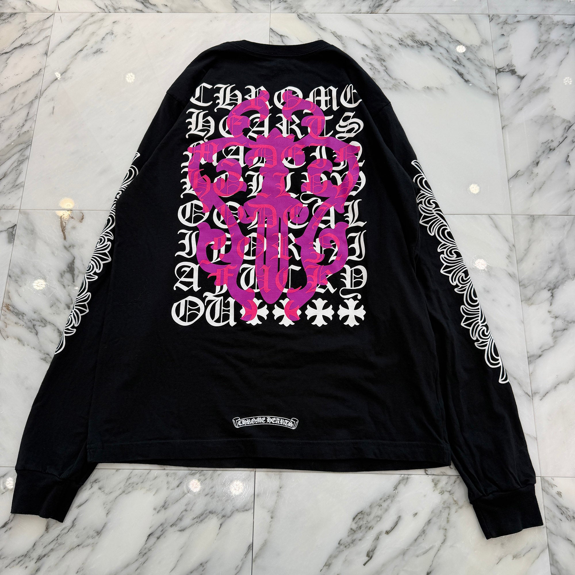 CHROME HEARTS Dagger Eye Chart Long Sleeve Tee Size L クロムハーツ ダガー アイチャート ロングスリーブ Tシャツ サイズL