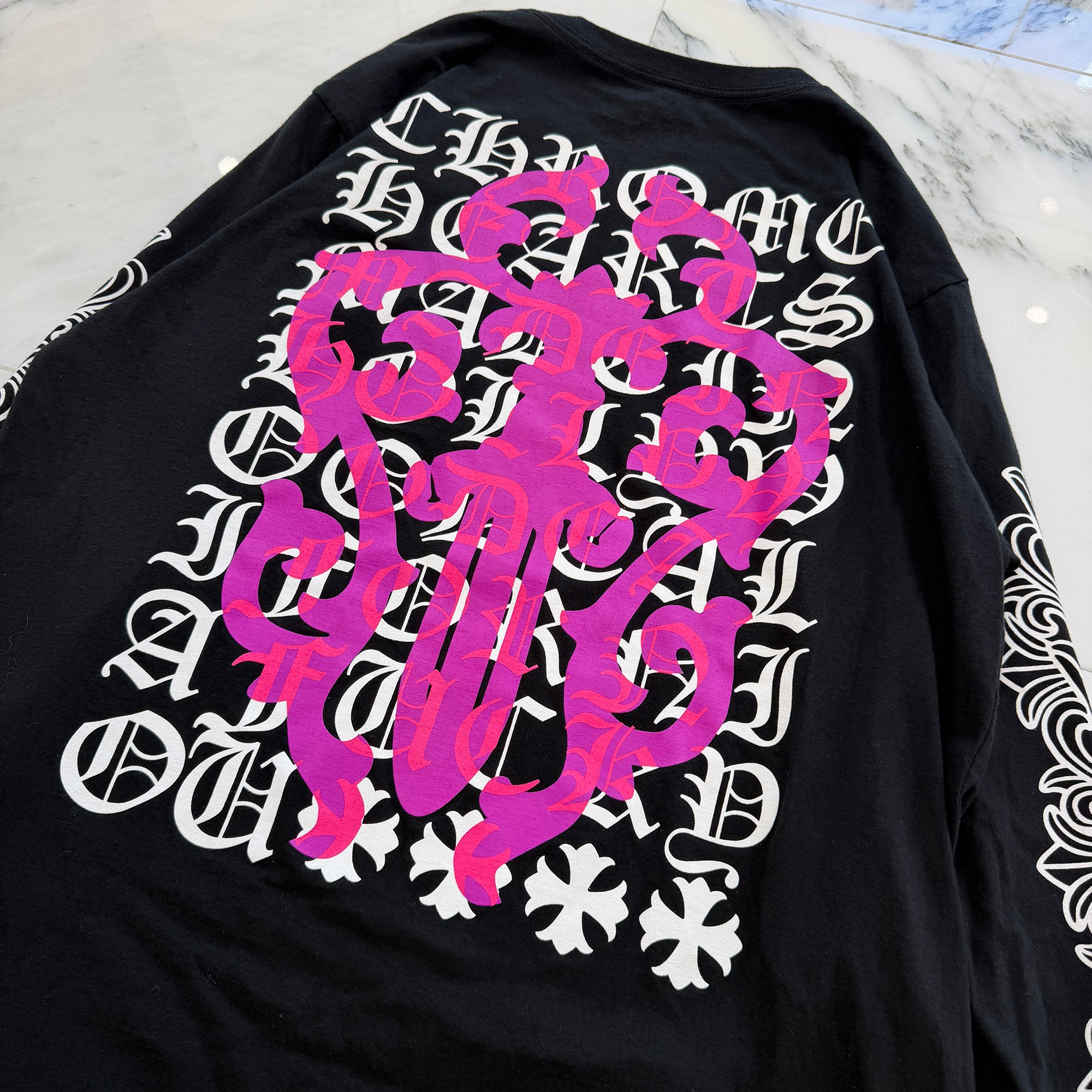 CHROME HEARTS Dagger Eye Chart Long Sleeve Tee Size L クロムハーツ ダガー アイチャート ロングスリーブ Tシャツ サイズL