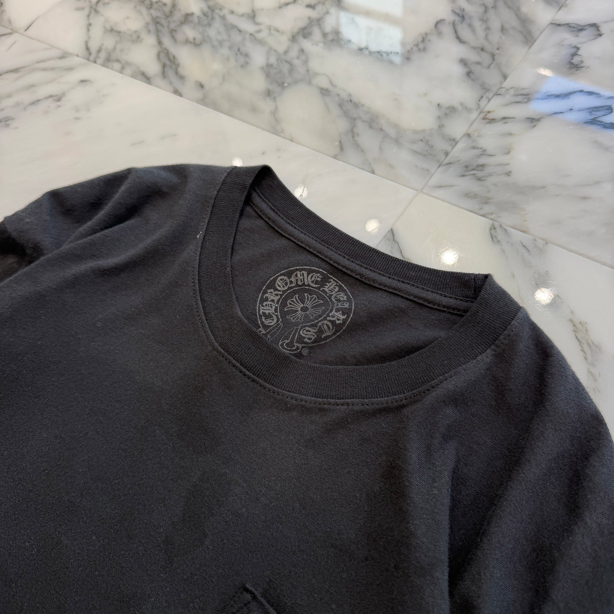 CHROME HEARTS Floral Cross Horseshoe Long Sleeve Tee Size M クロムハーツ フローラルクロス ホースシュー ロングスリーブ Tシャツ サイズM