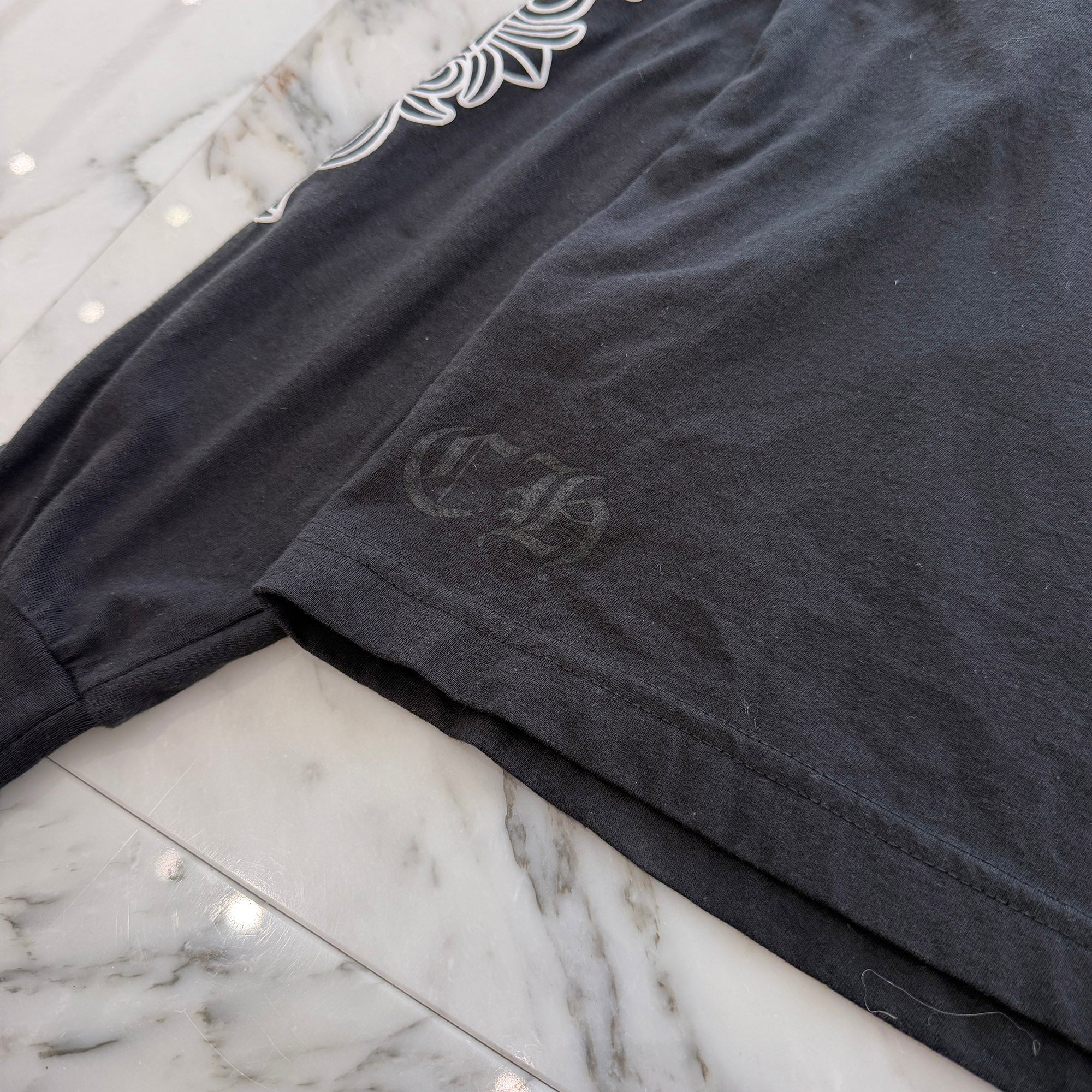 CHROME HEARTS Floral Cross Horseshoe Long Sleeve Tee Size M クロムハーツ フローラルクロス ホースシュー ロングスリーブ Tシャツ サイズM