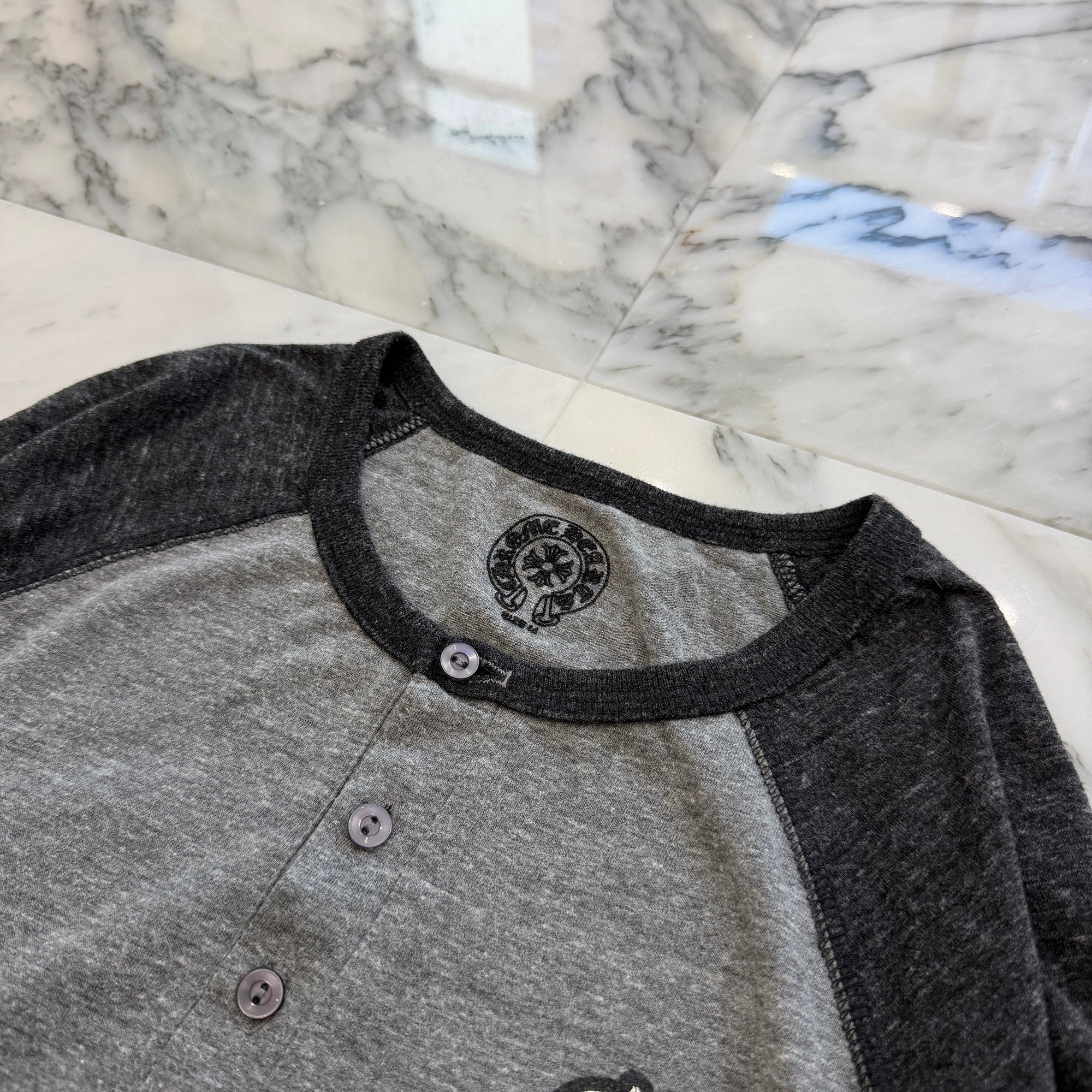 CHROME HEARTS Camouflage Vine Dagger Raglan Polo Tee Size M クロムハーツ カモフラージュ ヴァインダガー ラグラン ポロTシャツ サイズM