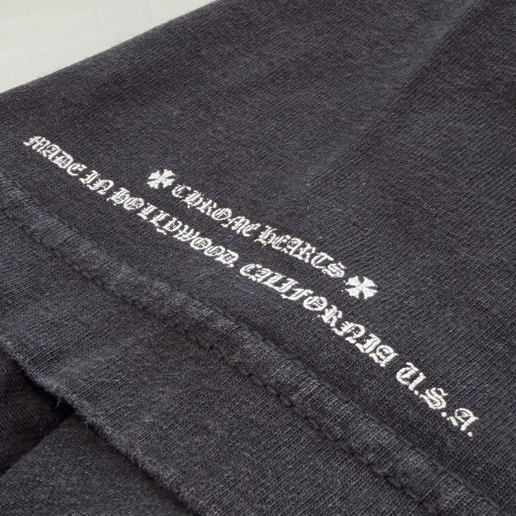 CHROME HEARTS Made In Hollywood Back Floral Cross Vertical Logo Tee Size M クロムハーツ メイド イン ハリウッド バック フローラルクロス ヴァーティカルロゴTシャツ サイズM