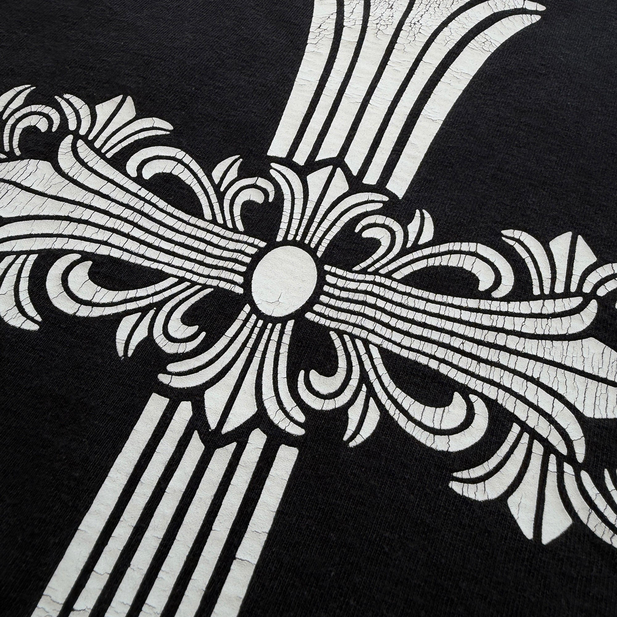 CHROME HEARTS Made In Hollywood Back Floral Cross Vertical Logo Tee Size M クロムハーツ メイド イン ハリウッド バック フローラルクロス ヴァーティカルロゴTシャツ サイズM