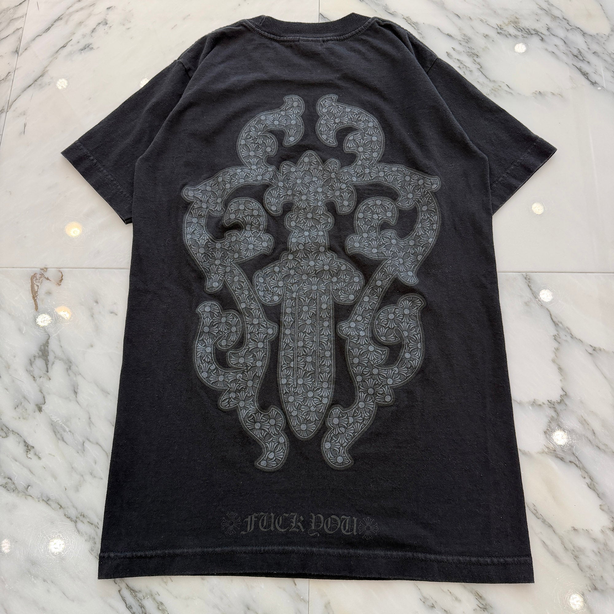 CHROME HEARTS Back Vine Dagger Fuck You Print Tee Size S クロムハーツ バック ヴァインダガー ファックユープリントTシャツ サイズS