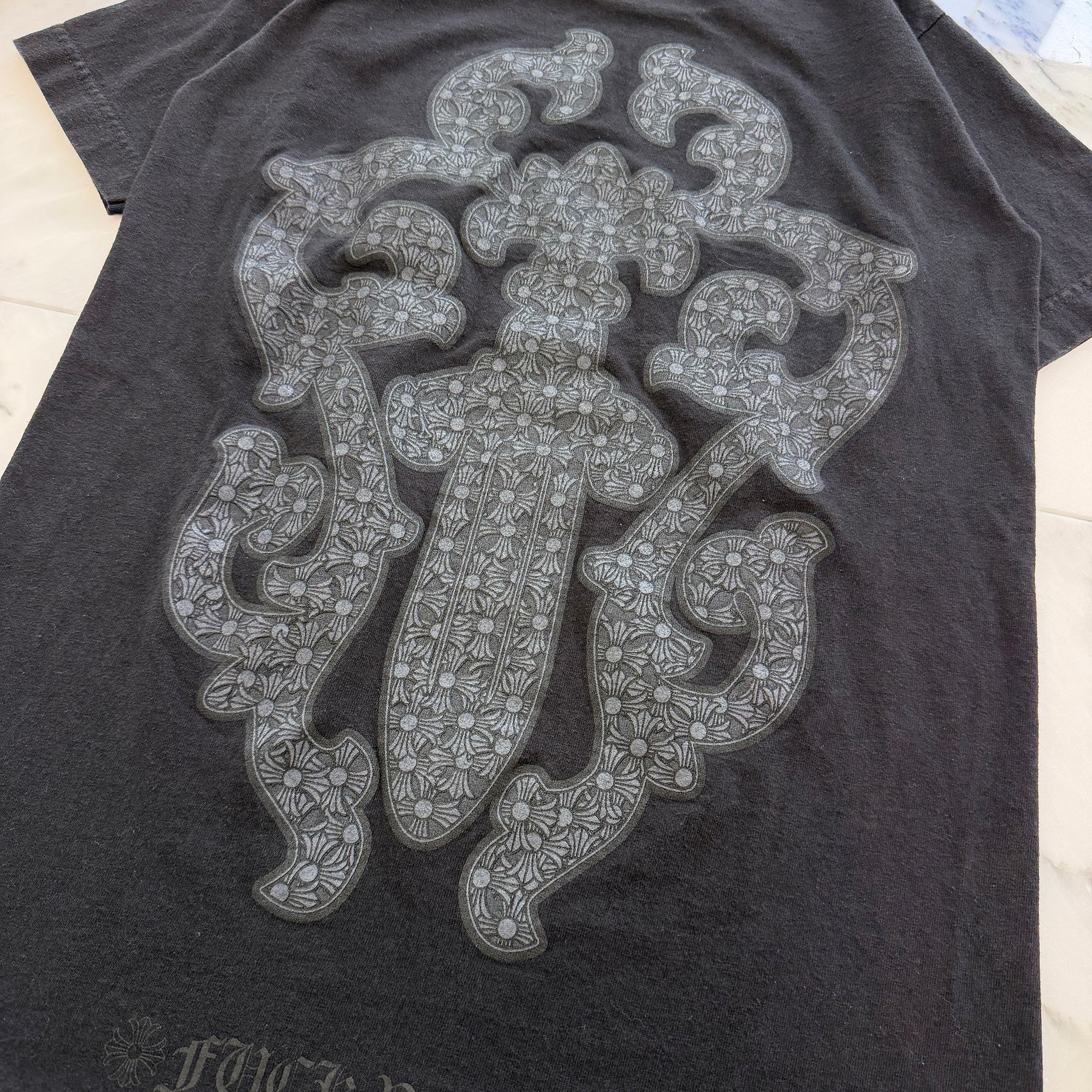 CHROME HEARTS Back Vine Dagger Fuck You Print Tee Size S クロムハーツ バック ヴァインダガー ファックユープリントTシャツ サイズS