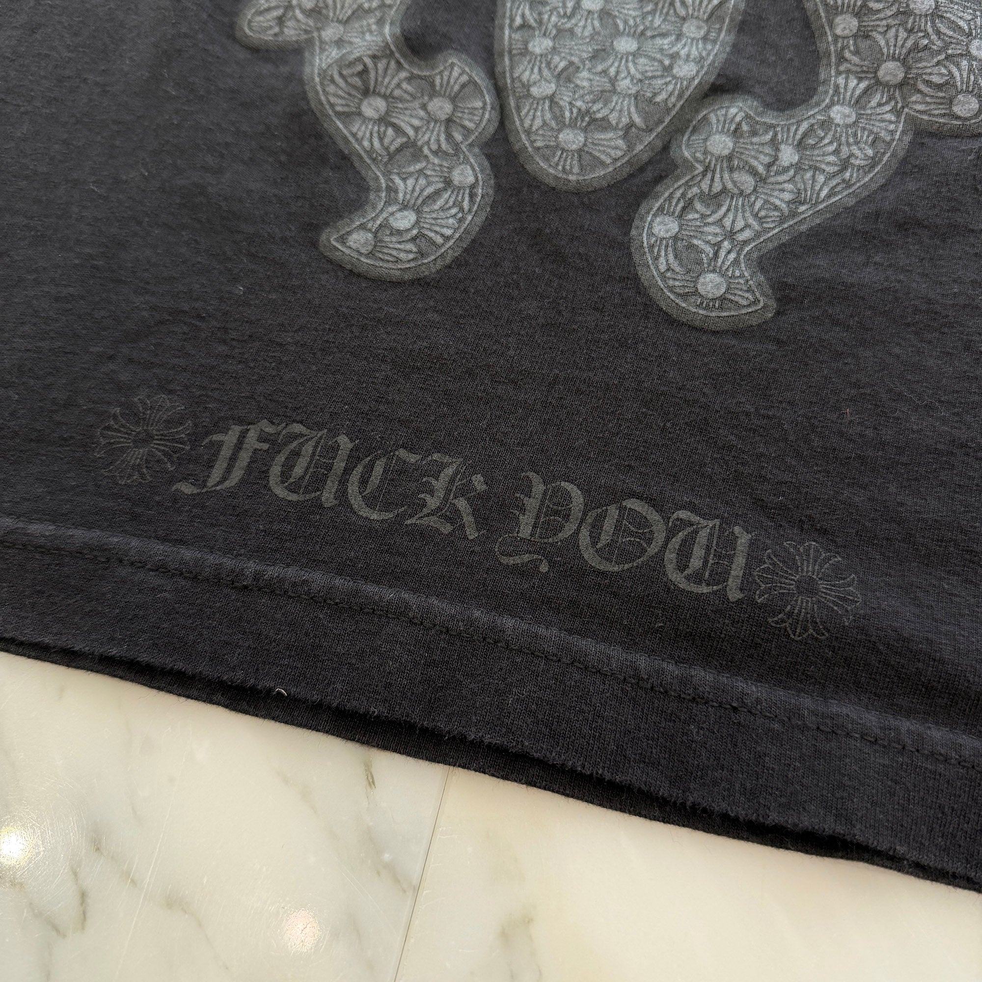 CHROME HEARTS Back Vine Dagger Fuck You Print Tee Size S クロムハーツ バック ヴァインダガー ファックユープリントTシャツ サイズS
