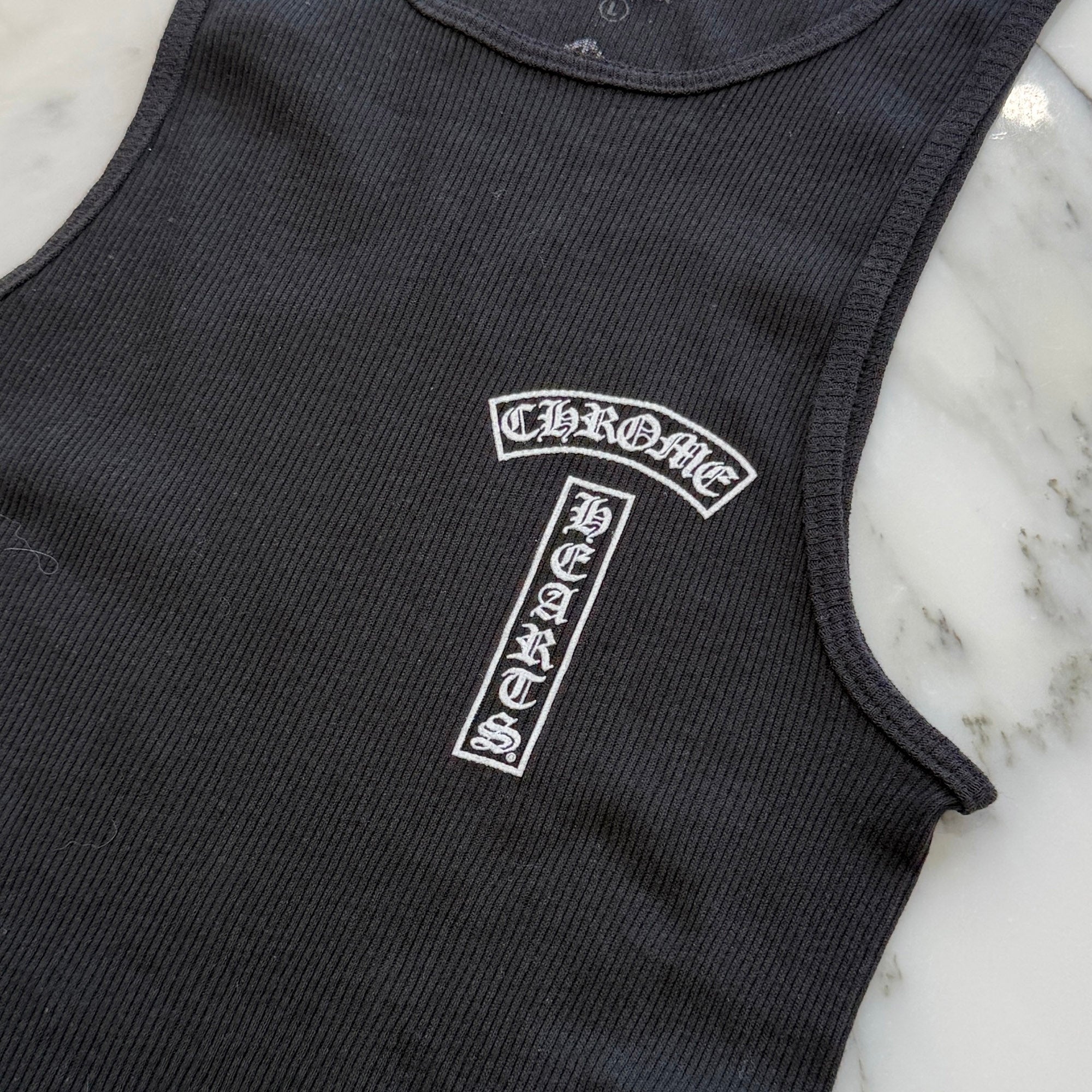 CHROME HEARTS T Bar Logo Back Cross Print Tank Top Size L クロムハーツ Tバーロゴ バッククロスプリント タンクトップ サイズL