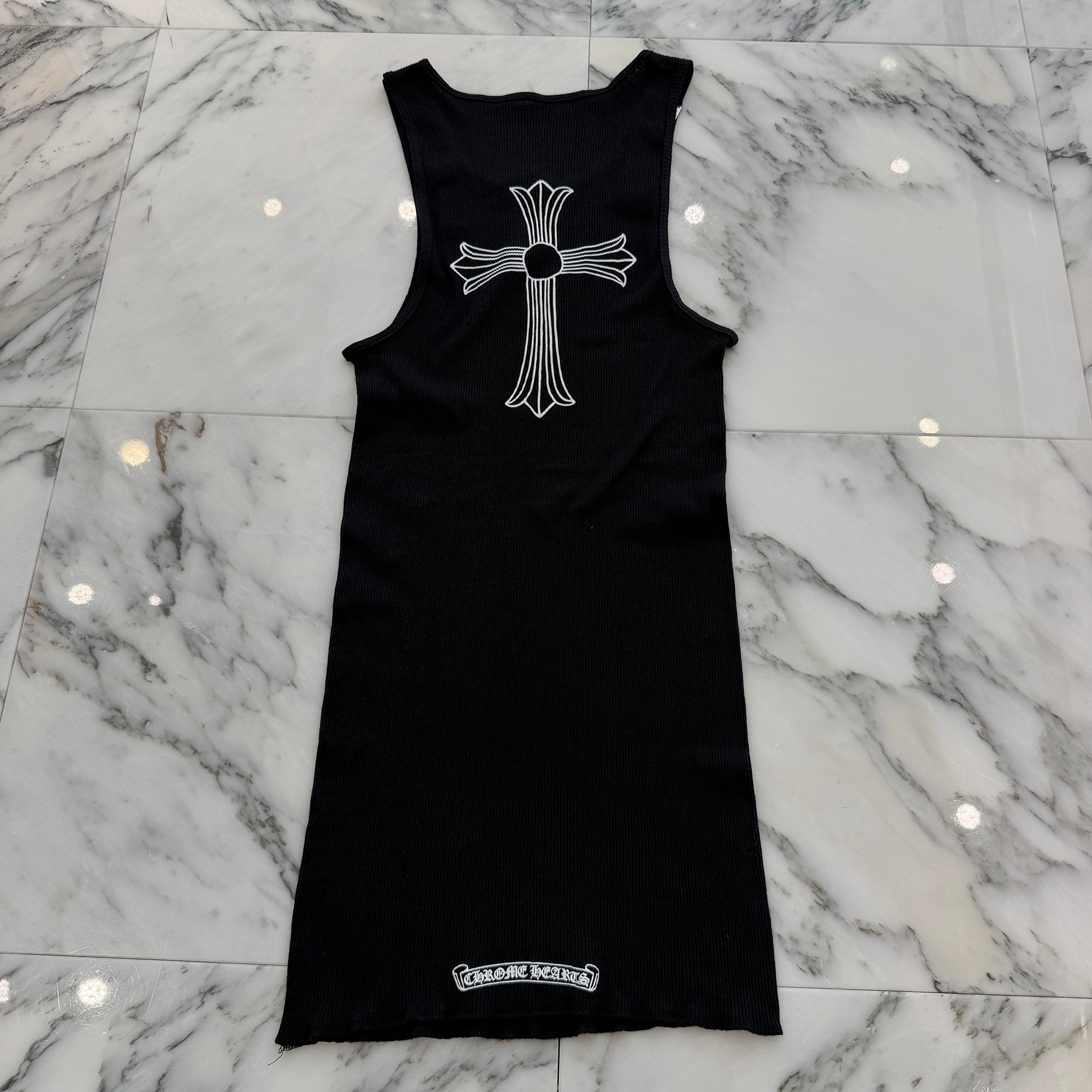 CHROME HEARTS T Bar Logo Back Cross Print Tank Top Size L クロムハーツ Tバーロゴ バッククロスプリント タンクトップ サイズL