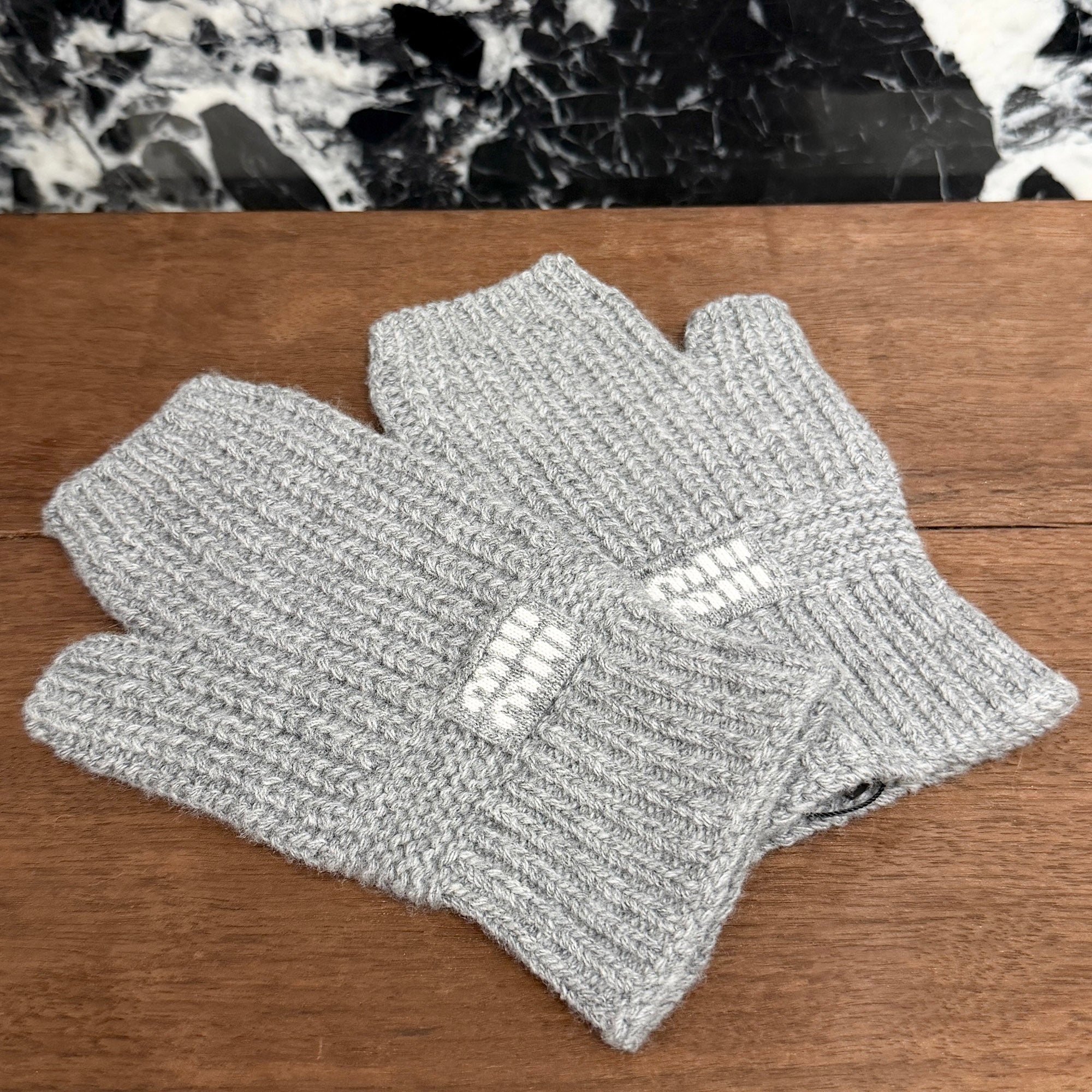 MIU MIU 2024AW Wool Cashmere Finger Less Knit Globe 5GG202 Size S ミュウミュウ ウールカシミヤ フィンガーレスニットグローブ サイズS