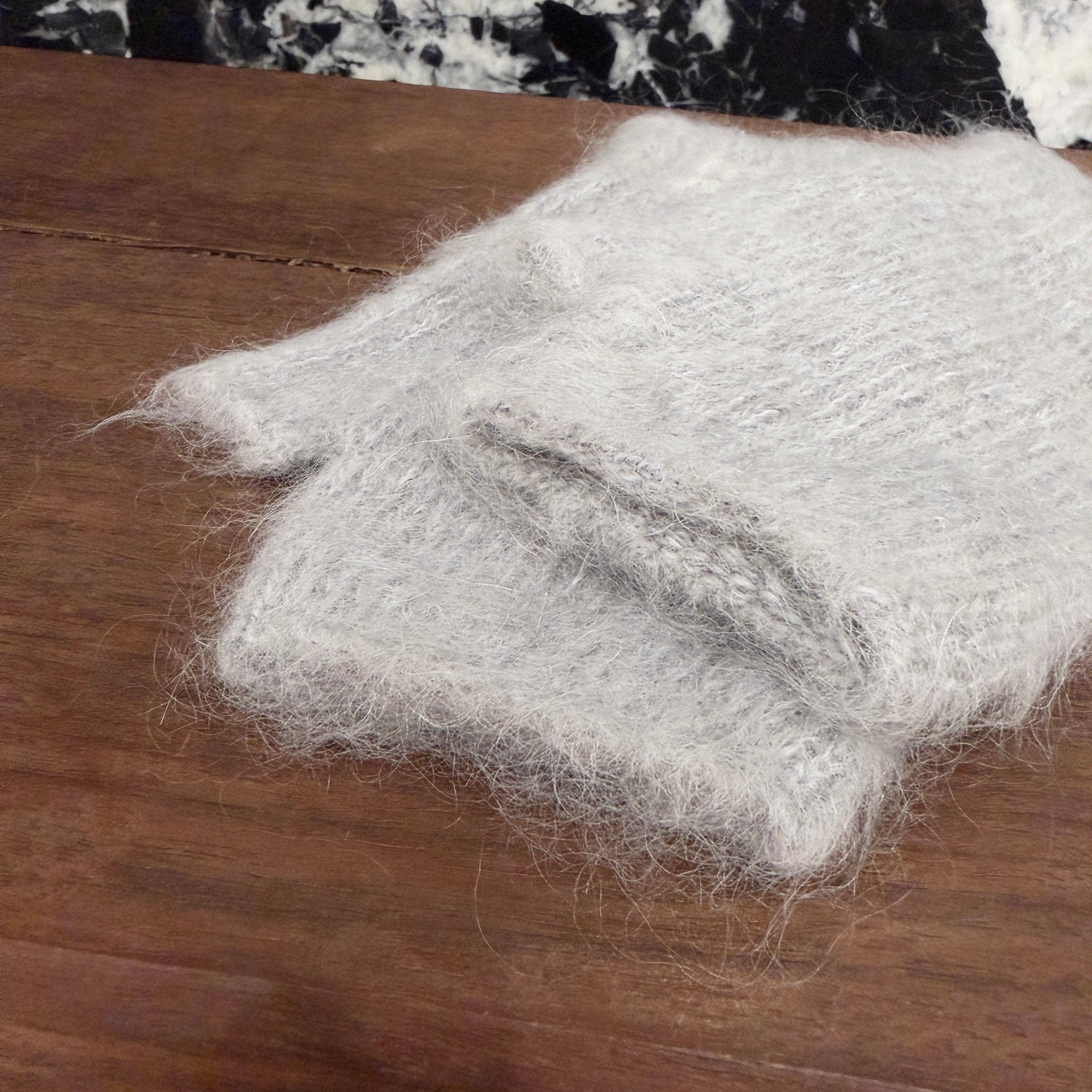 MIU MIU 2025AW Wool Mohair Finger Less Knit Globe 5GG196 Size S ミュウミュウ ウールモヘアフィンガーレスニットグローブ サイズS