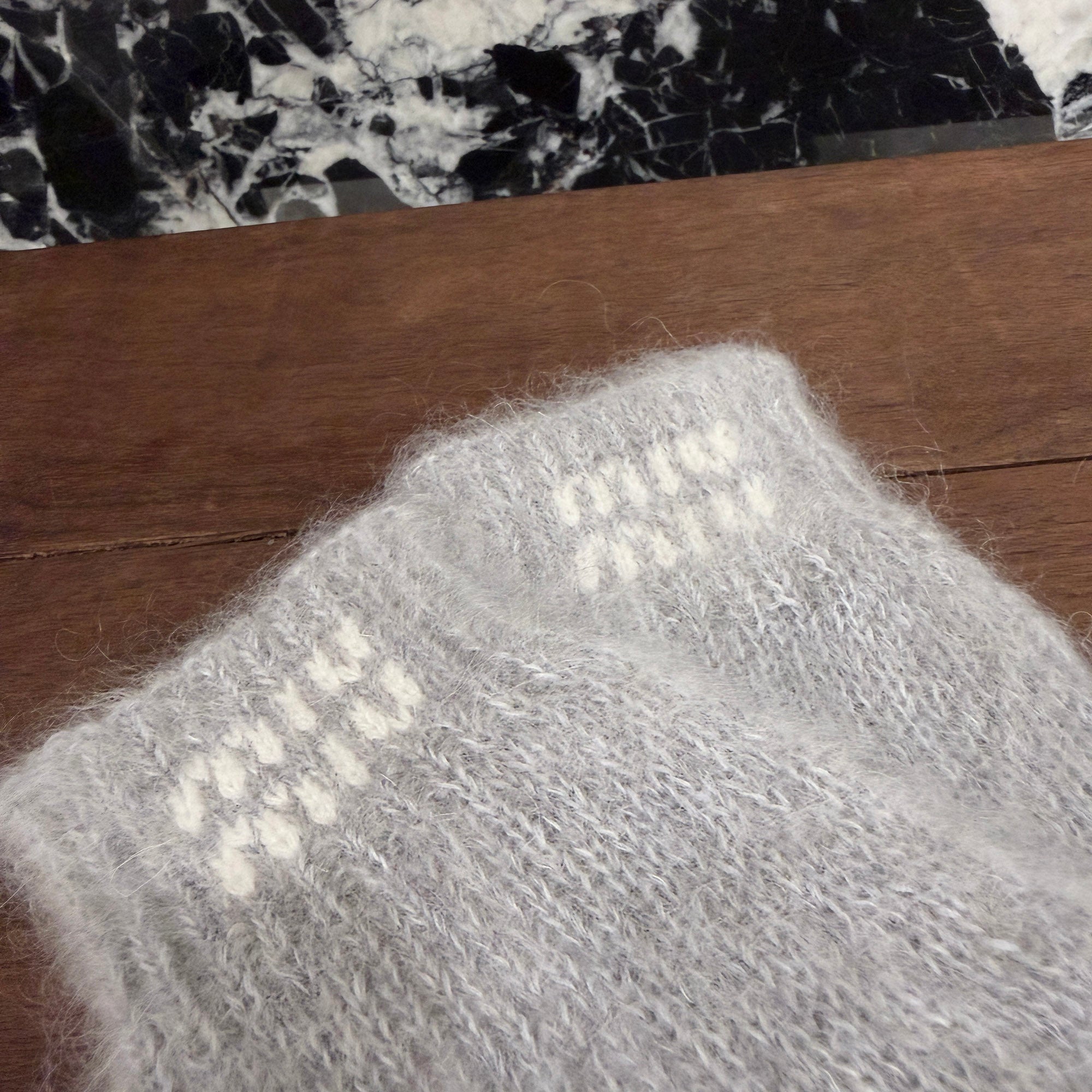 MIU MIU 2025AW Wool Mohair Finger Less Knit Globe 5GG196 Size S ミュウミュウ ウールモヘアフィンガーレスニットグローブ サイズS