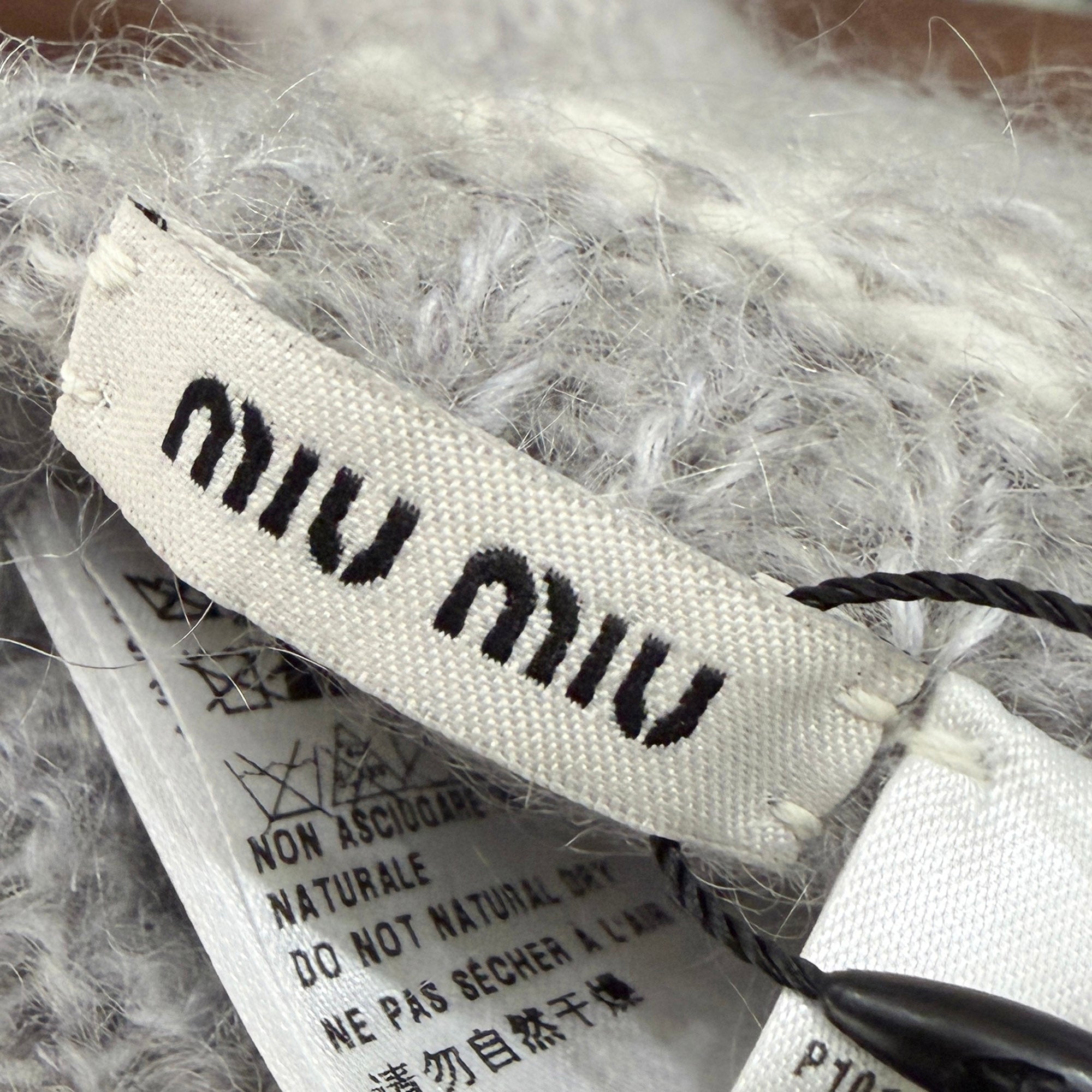 MIU MIU 2025AW Wool Mohair Finger Less Knit Globe 5GG196 Size S ミュウミュウ ウールモヘアフィンガーレスニットグローブ サイズS