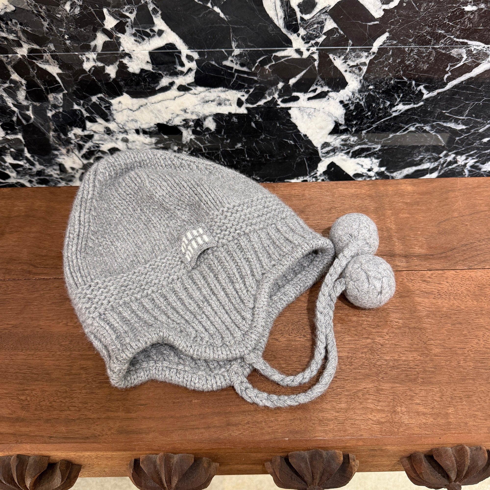 MIU MIU 2025AW Logo Embroidered Label Wool Beanie 5HC324 Size S ミュウミュウ ロゴ刺繡ラベルウールビーニー サイズS