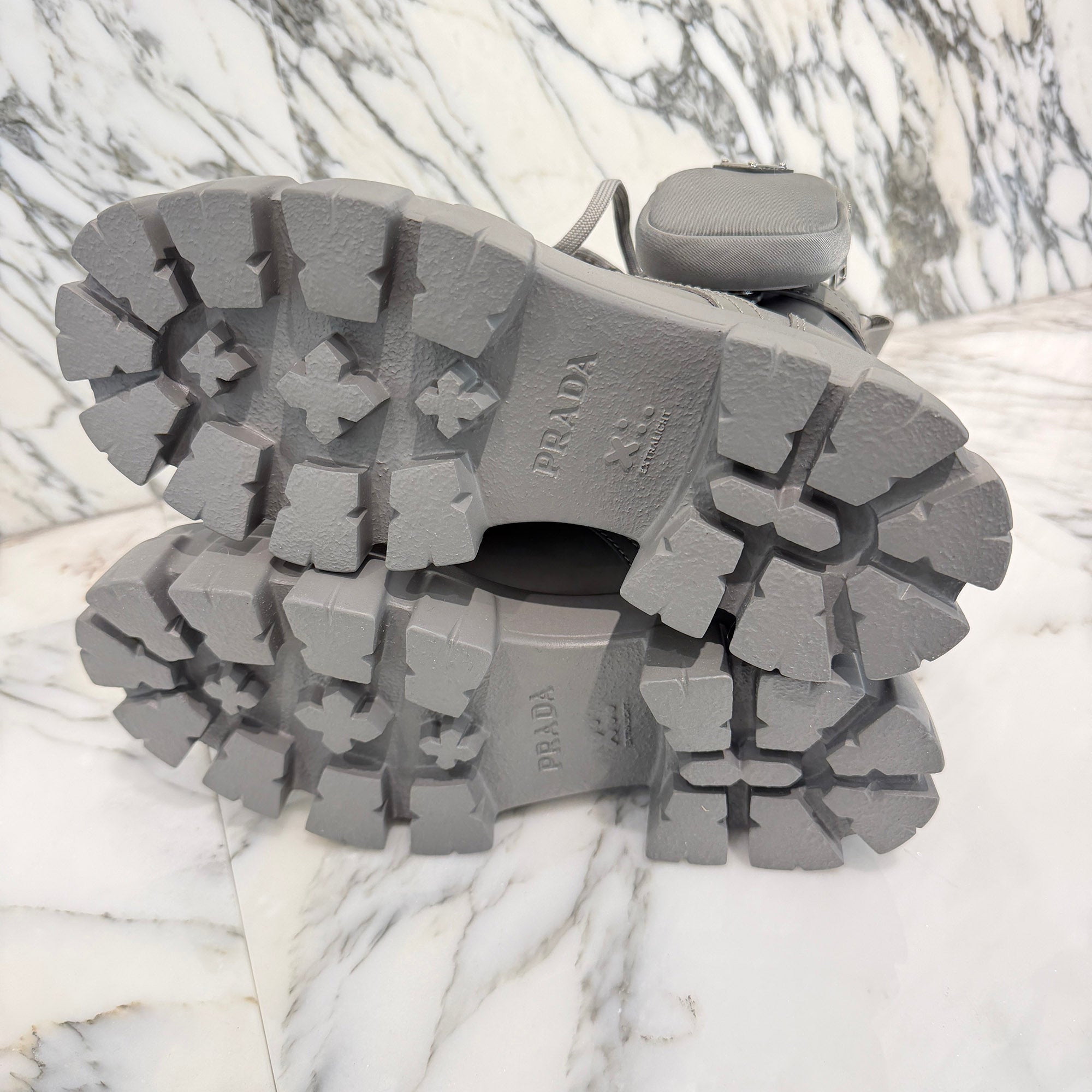 PRADA 2021SS Monolith Brushed Leather Re Nylon Poach Combat Boots 1T255M Size 36 1/2 (約23.5cm) プラダ モノリス ブラッシュド レザー リナイロン ポーチ コンバットブーツ サイズ36 1/2 (約23.5cm)