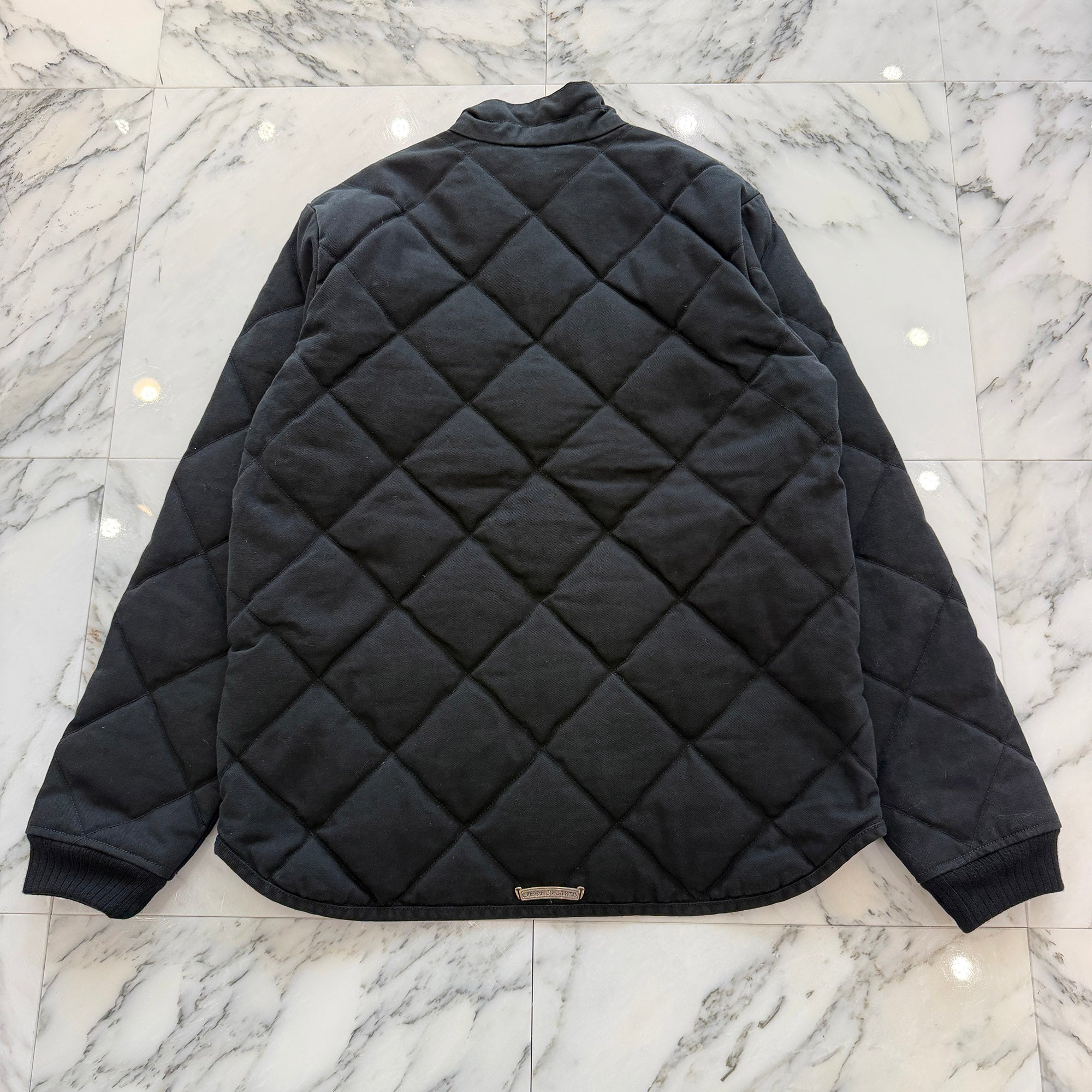 CHROME HEARTS Y NOT Cross Ball Button Quilted Jacket Size L クロムハーツ ワイノット クロスボールボタン キルティングジャケット サイズL