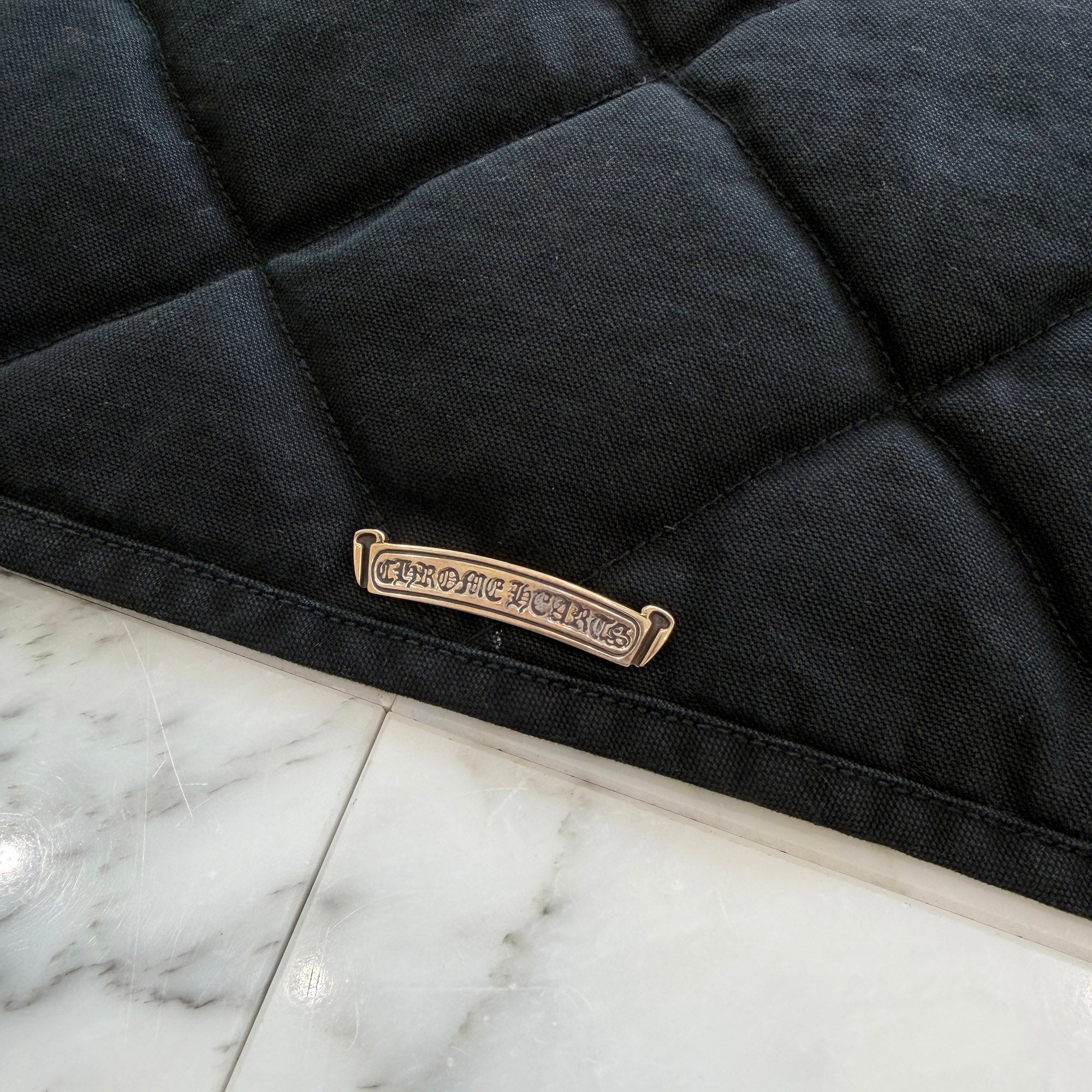 CHROME HEARTS Y NOT Cross Ball Button Quilted Jacket Size L クロムハーツ ワイノット クロスボールボタン キルティングジャケット サイズL