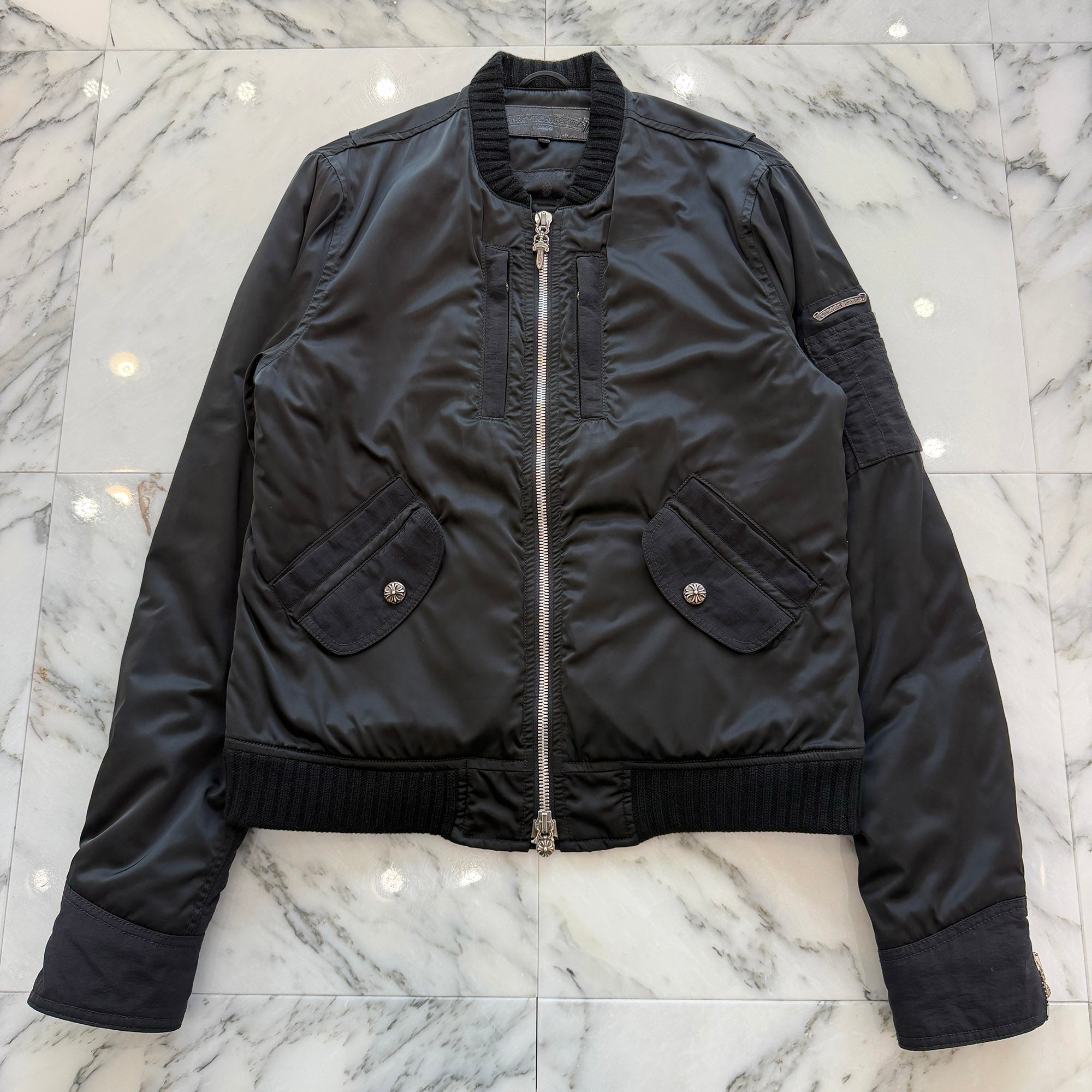 CHROME HEARTS CH Plus Patch Uncle Slam Bomber Jacket Size M クロムハーツ CHプラス パッチ アンクル スラム ボンバージャケット サイズM