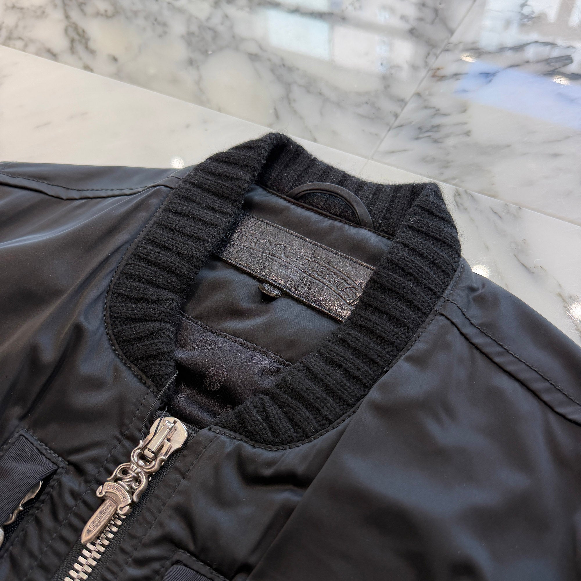 CHROME HEARTS CH Plus Patch Uncle Slam Bomber Jacket Size M クロムハーツ CHプラス パッチ アンクル スラム ボンバージャケット サイズM