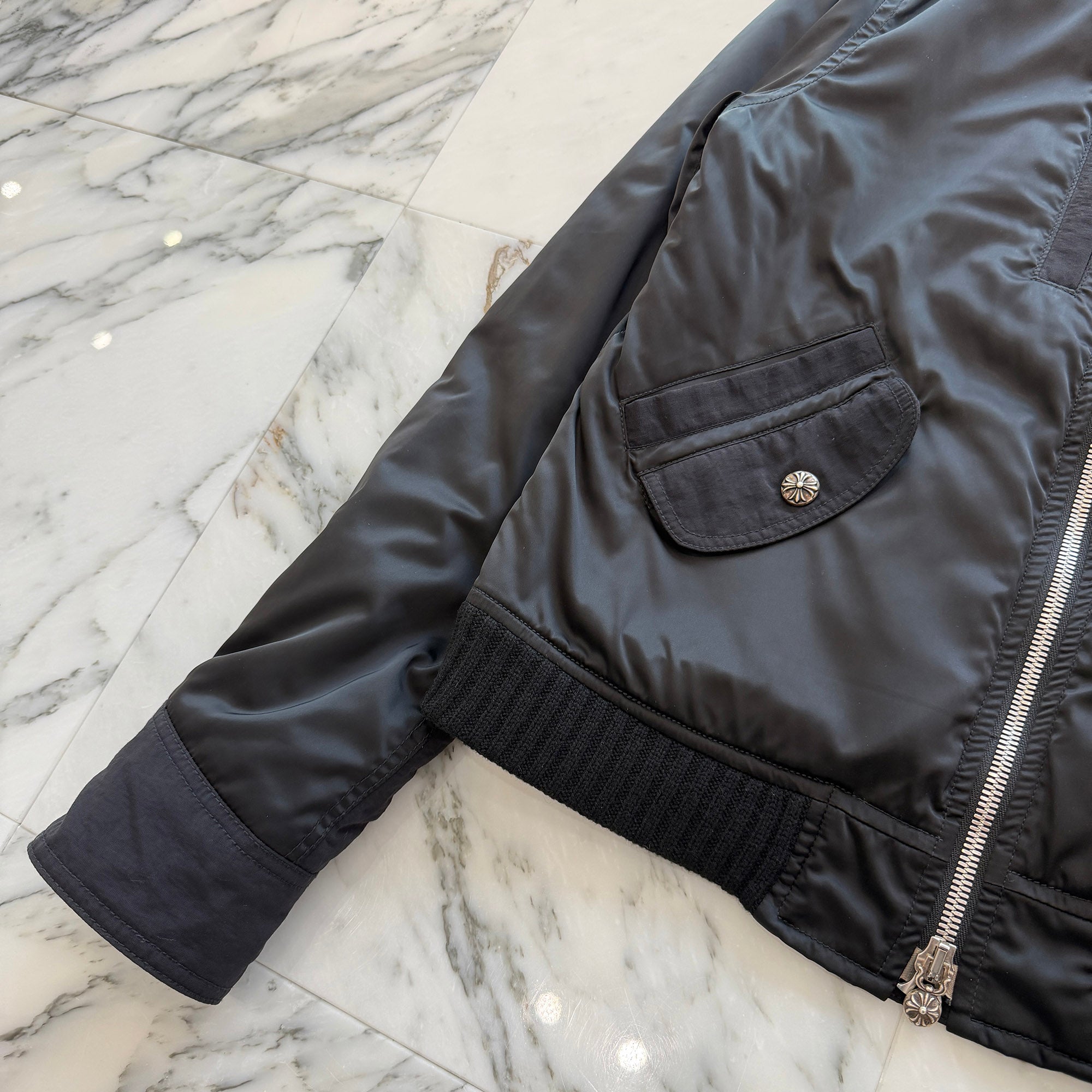CHROME HEARTS CH Plus Patch Uncle Slam Bomber Jacket Size M クロムハーツ CHプラス パッチ アンクル スラム ボンバージャケット サイズM