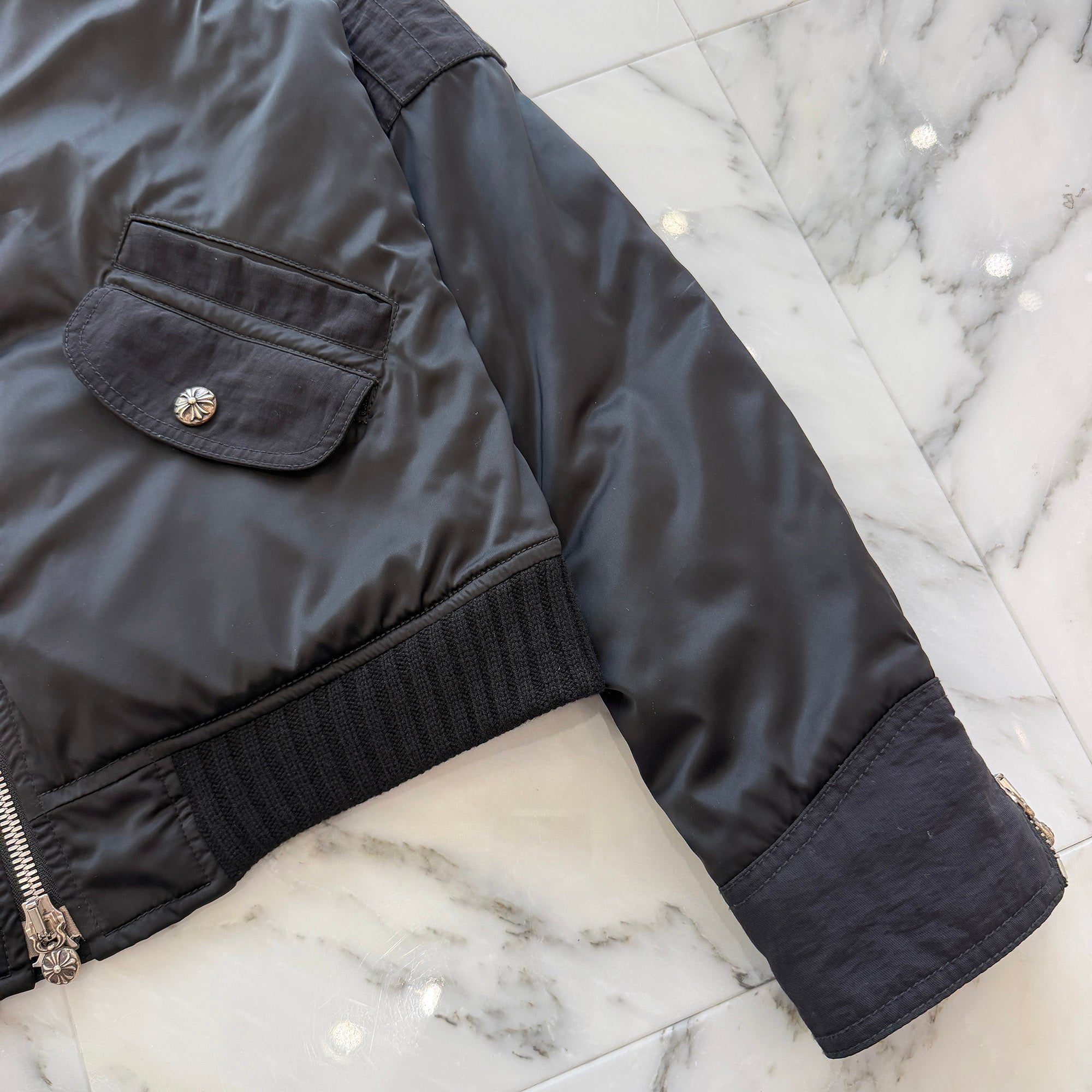 CHROME HEARTS CH Plus Patch Uncle Slam Bomber Jacket Size M クロムハーツ CHプラス パッチ アンクル スラム ボンバージャケット サイズM
