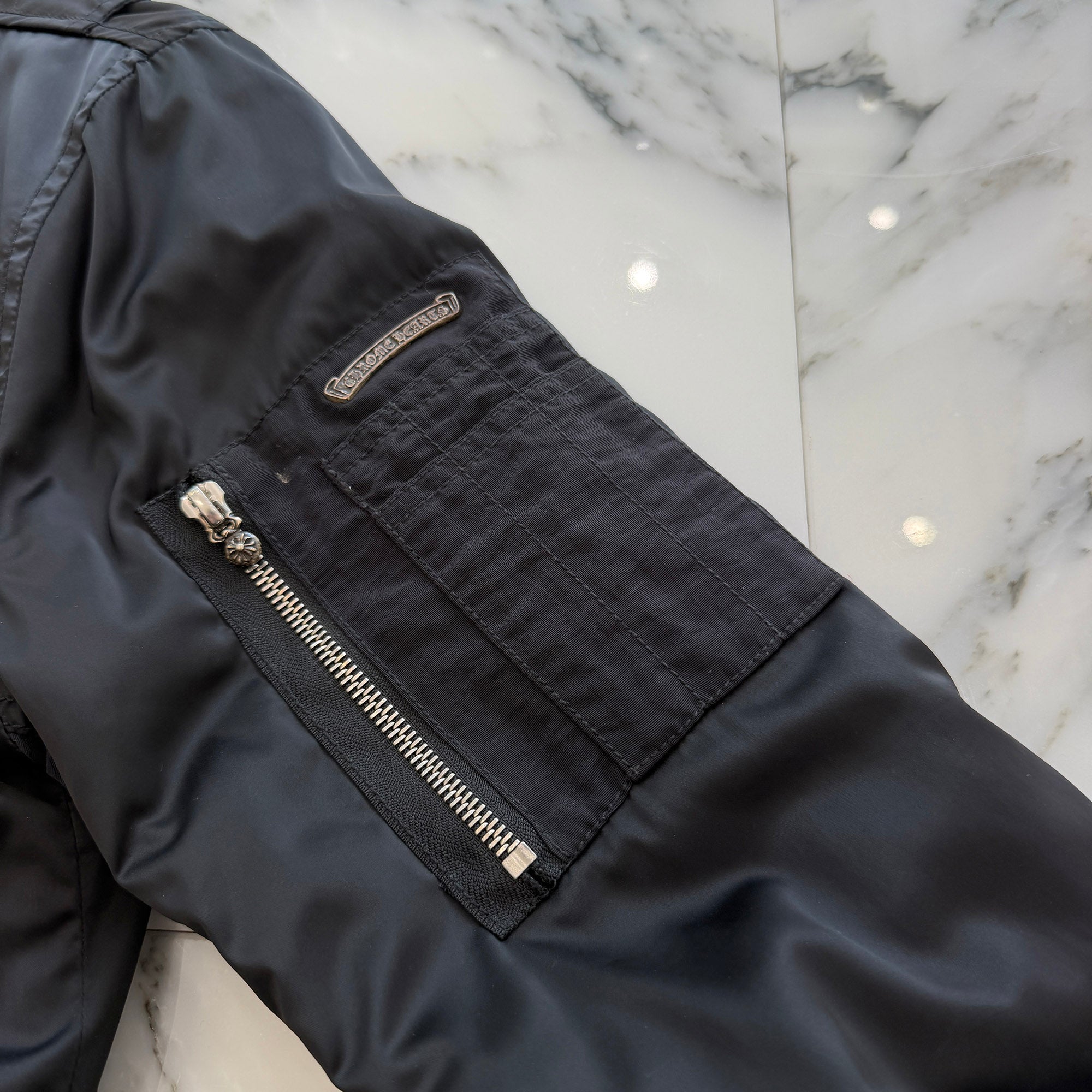 CHROME HEARTS CH Plus Patch Uncle Slam Bomber Jacket Size M クロムハーツ CHプラス パッチ アンクル スラム ボンバージャケット サイズM