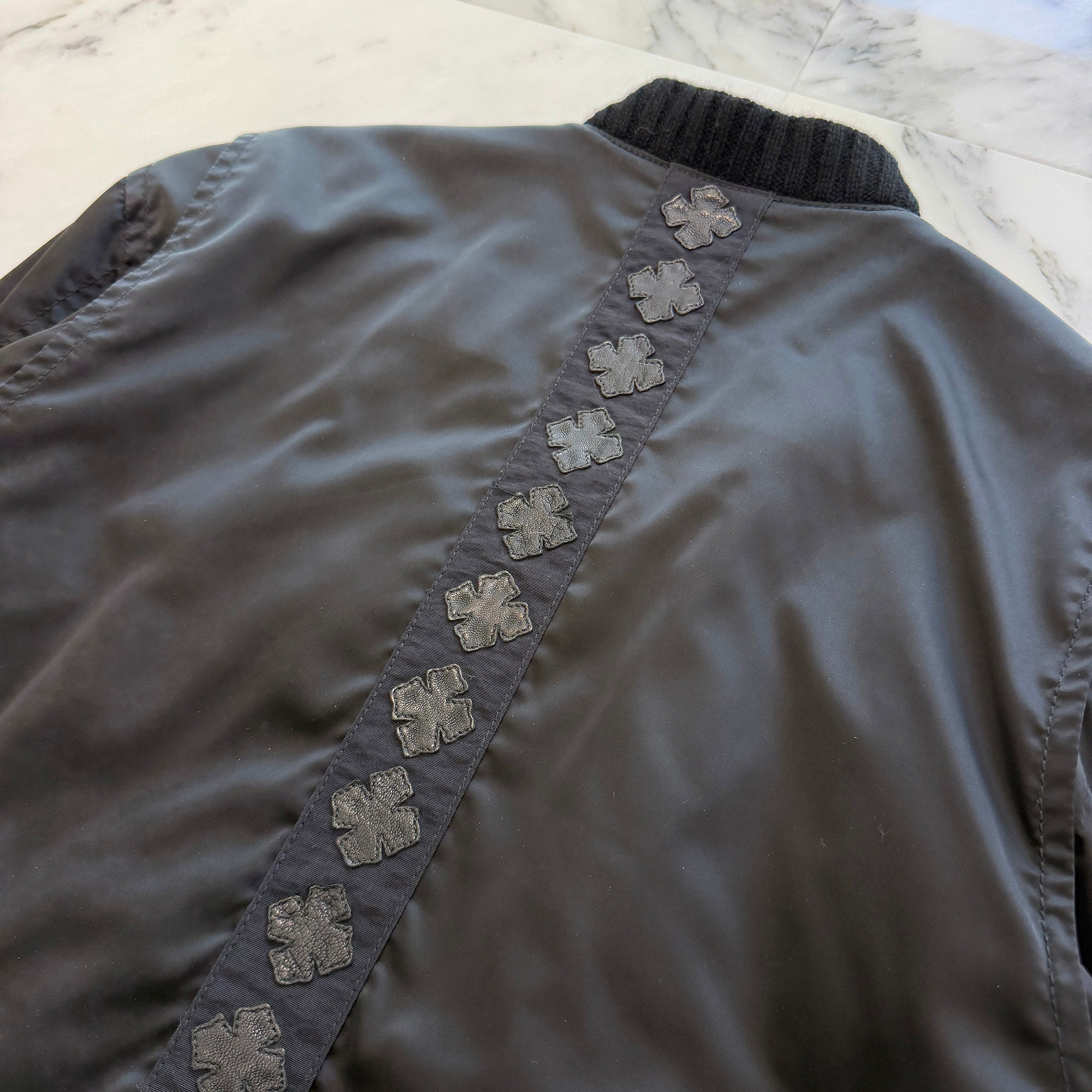 CHROME HEARTS CH Plus Patch Uncle Slam Bomber Jacket Size M クロムハーツ CHプラス パッチ アンクル スラム ボンバージャケット サイズM