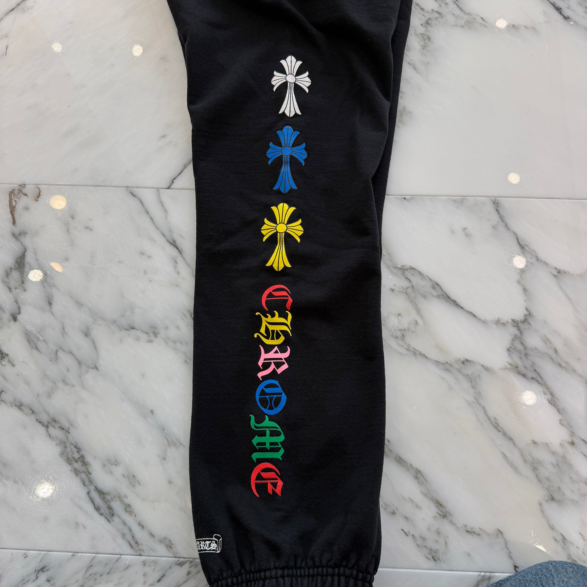 CHROME HEARTS MLTCOL CEM Sweat Long Pants Size S クロムハーツ マルチカラー セメタリークロス スウェットロングパンツ サイズS