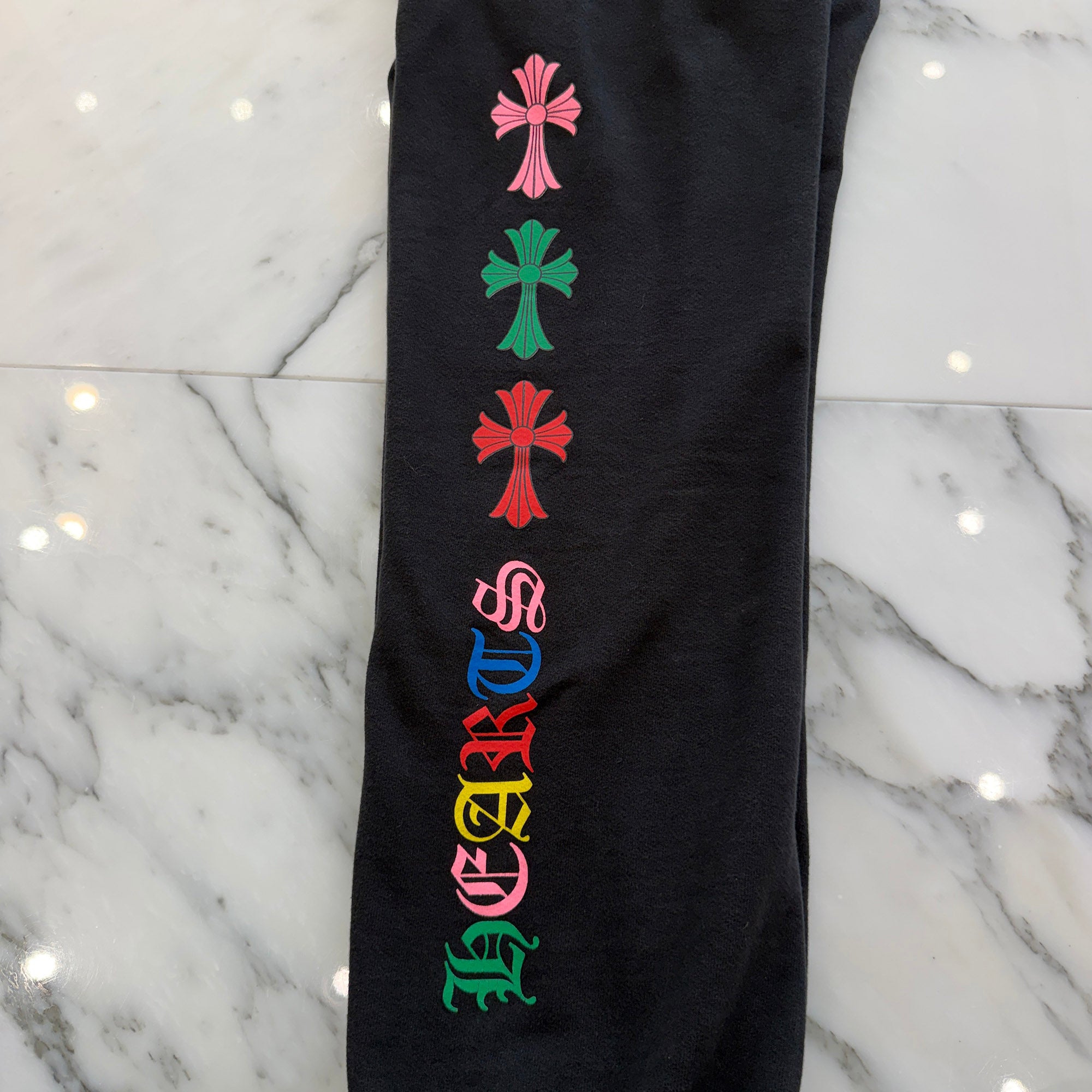 CHROME HEARTS MLTCOL CEM Sweat Long Pants Size S クロムハーツ マルチカラー セメタリークロス スウェットロングパンツ サイズS