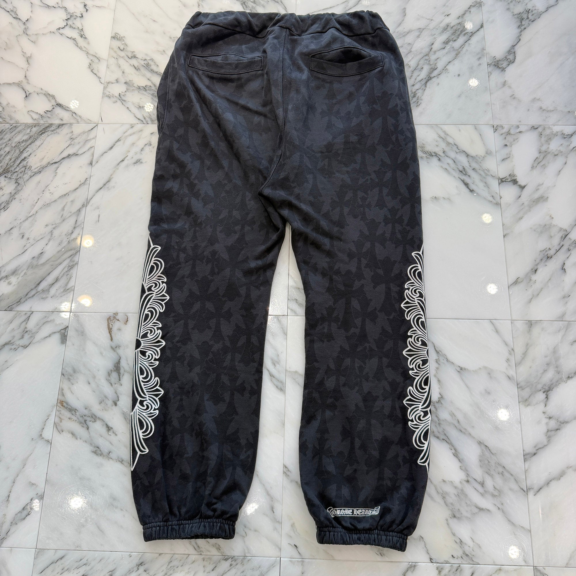 CHROME HEARTS 2024SS Graveyard Cemetery Cross Sweat Long Pants Size M クロムハーツ グレイブヤード セメタリークロス スウェットパンツ サイズM