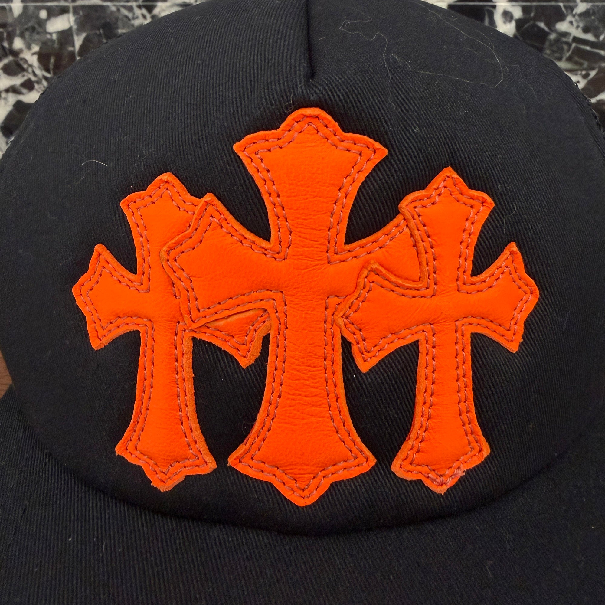 CHROME HEARTS Triple Cross Patch Trucker Cap Size ONE SIZE (51-61) クロムハーツ トリプルクロスパッチ トラッカーキャップ サイズONE SIZE (51-61)