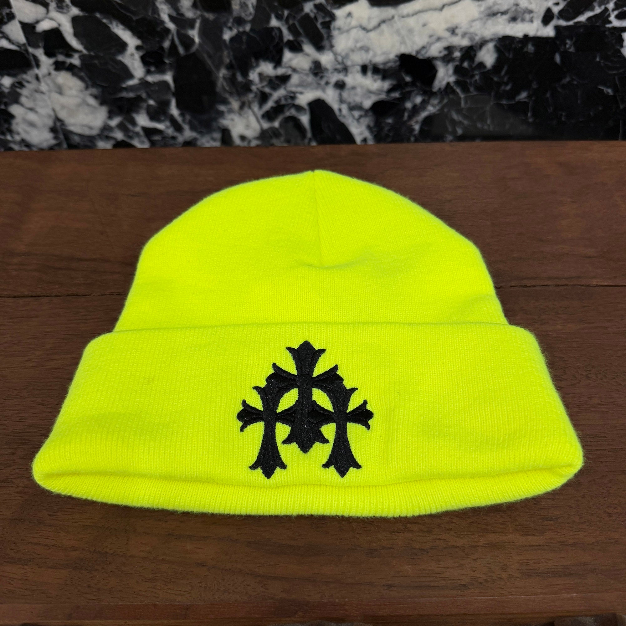 CHROME HEARTS Triple Cross Embroidery Beanie Size ONE SIZE (23cm) クロムハーツ トリプルクロス刺繍 ビーニー  サイズONE SIZE (23cm)